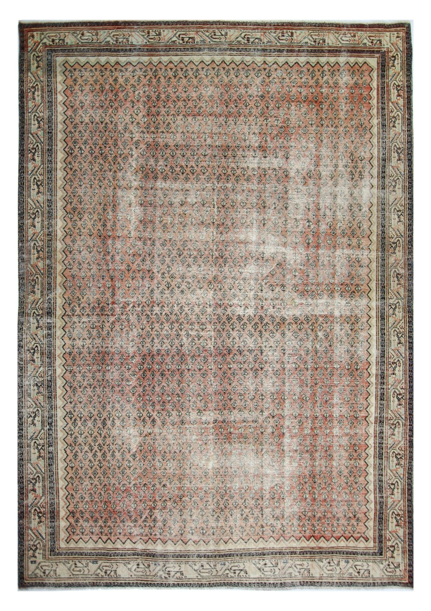 Handmade Vintage Persian Seraband Rug | 328 x 220 cm | 10'9" x 7'3" - Najaf Rugs & Textile