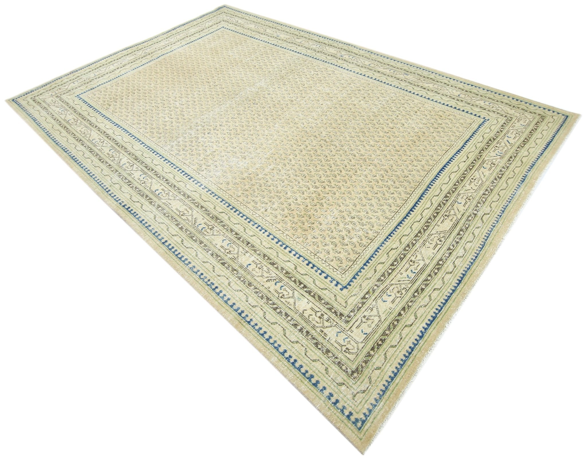 Handmade Vintage Persian Seraband Rug | 330 x 228 cm | 10'10" x 7'6" - Najaf Rugs & Textile