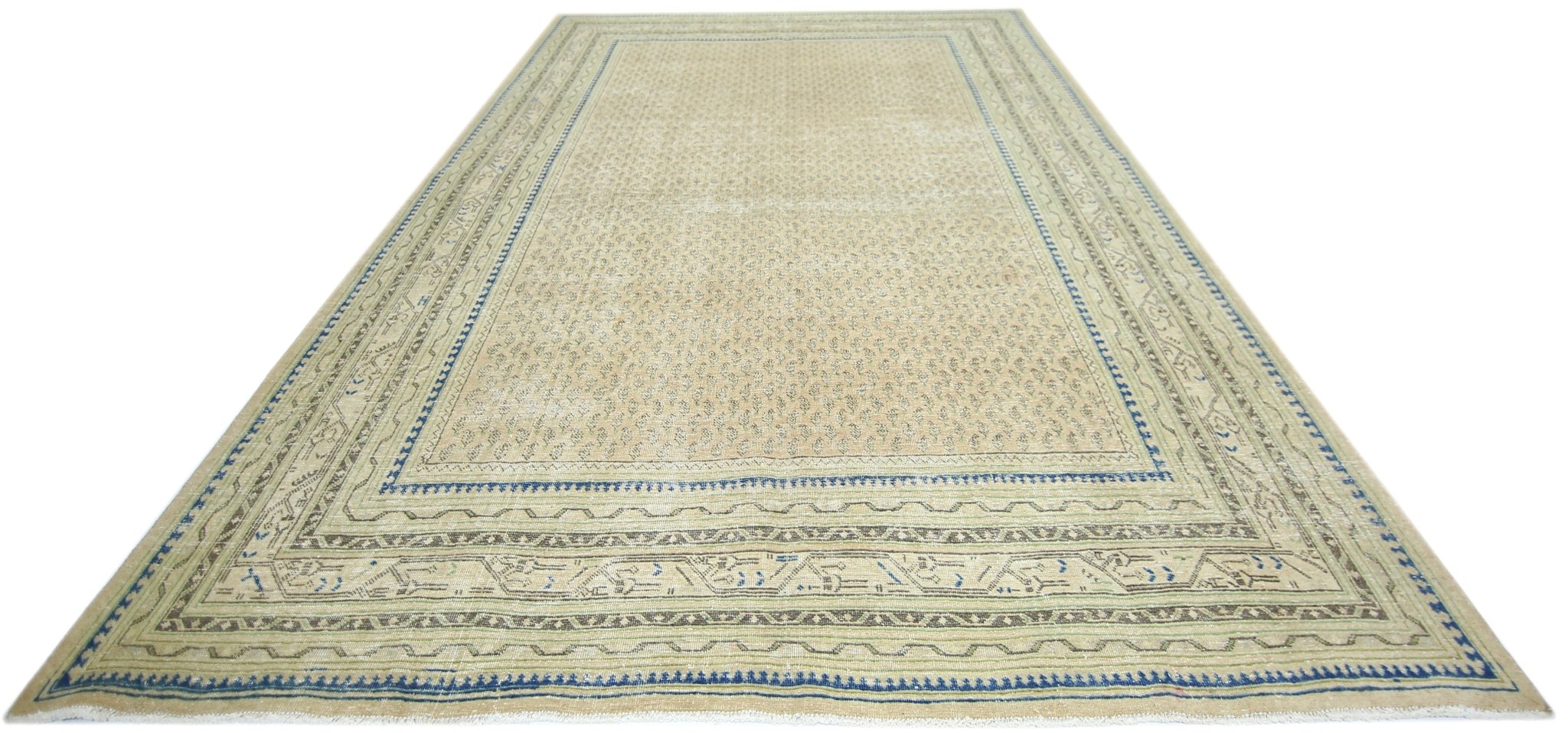 Handmade Vintage Persian Seraband Rug | 330 x 228 cm | 10'10" x 7'6" - Najaf Rugs & Textile