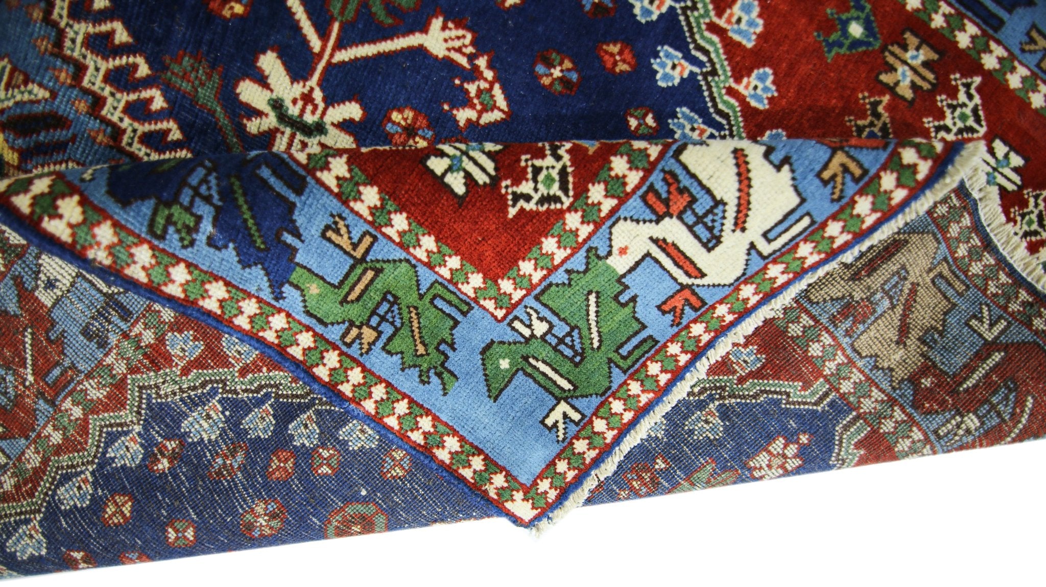 Handmade Vintage Persian Shiraz Rug | 168 x 111 cm | 5'6" x 3'8" - Najaf Rugs & Textile