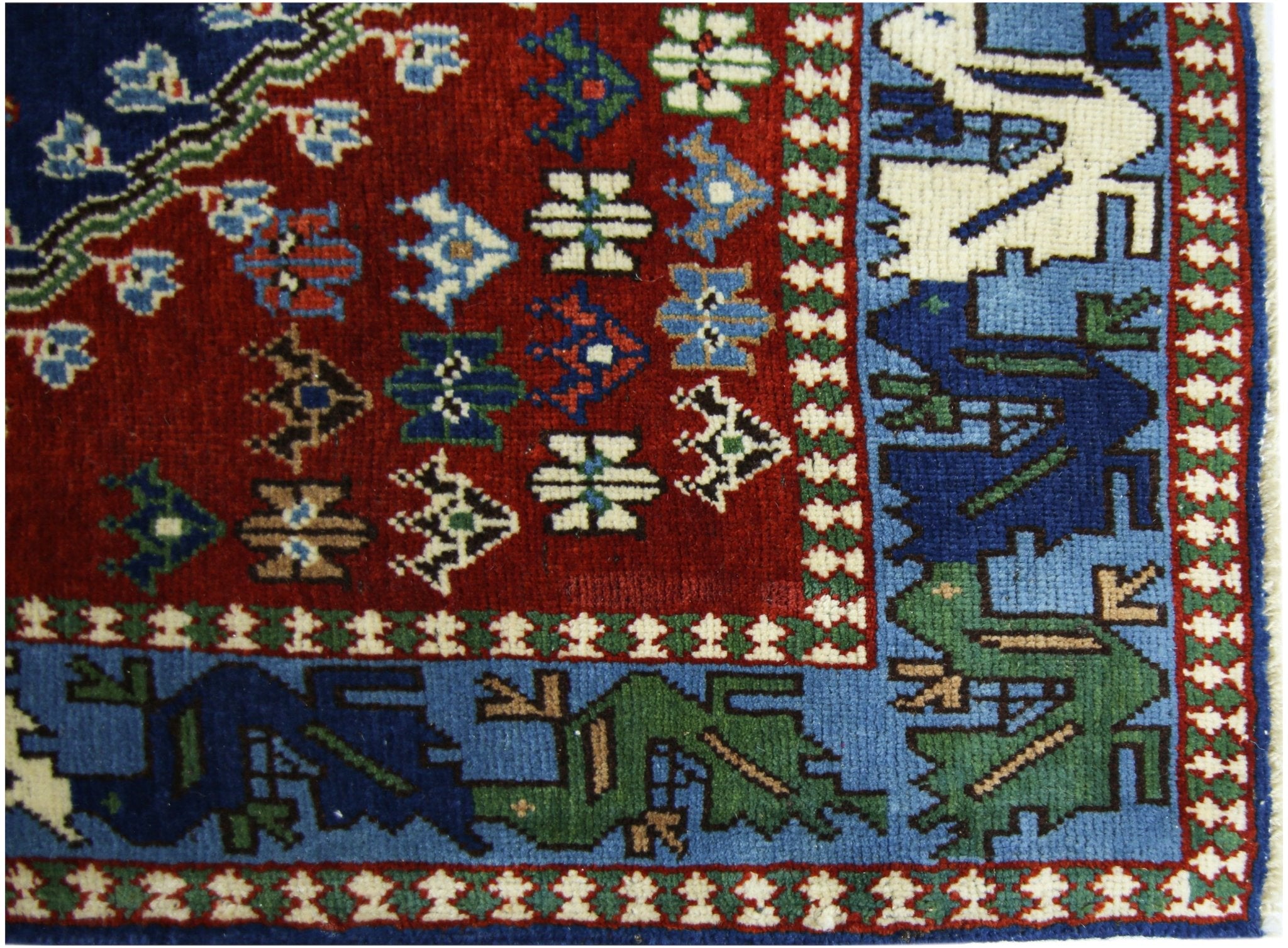 Handmade Vintage Persian Shiraz Rug | 168 x 111 cm | 5'6" x 3'8" - Najaf Rugs & Textile
