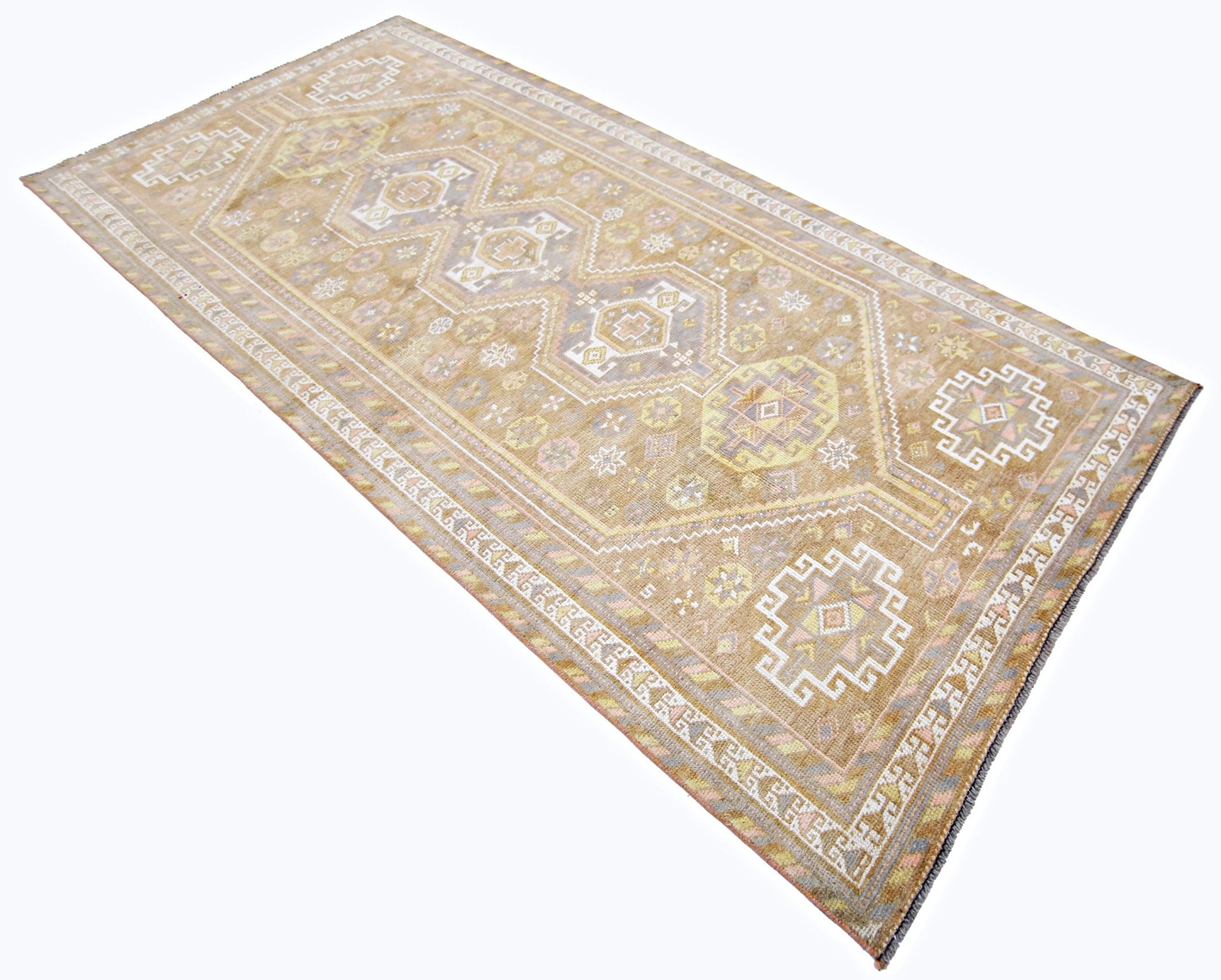 Handmade Vintage Persian Shiraz Rug | 271 x 123 cm | 8'10" x 4' - Najaf Rugs & Textile