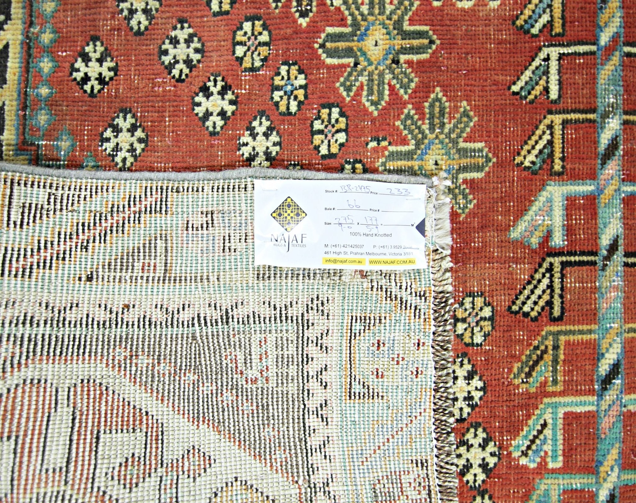 Handmade Vintage Persian Shiraz Rug | 275 x 177 cm | 9' x 5'9" - Najaf Rugs & Textile