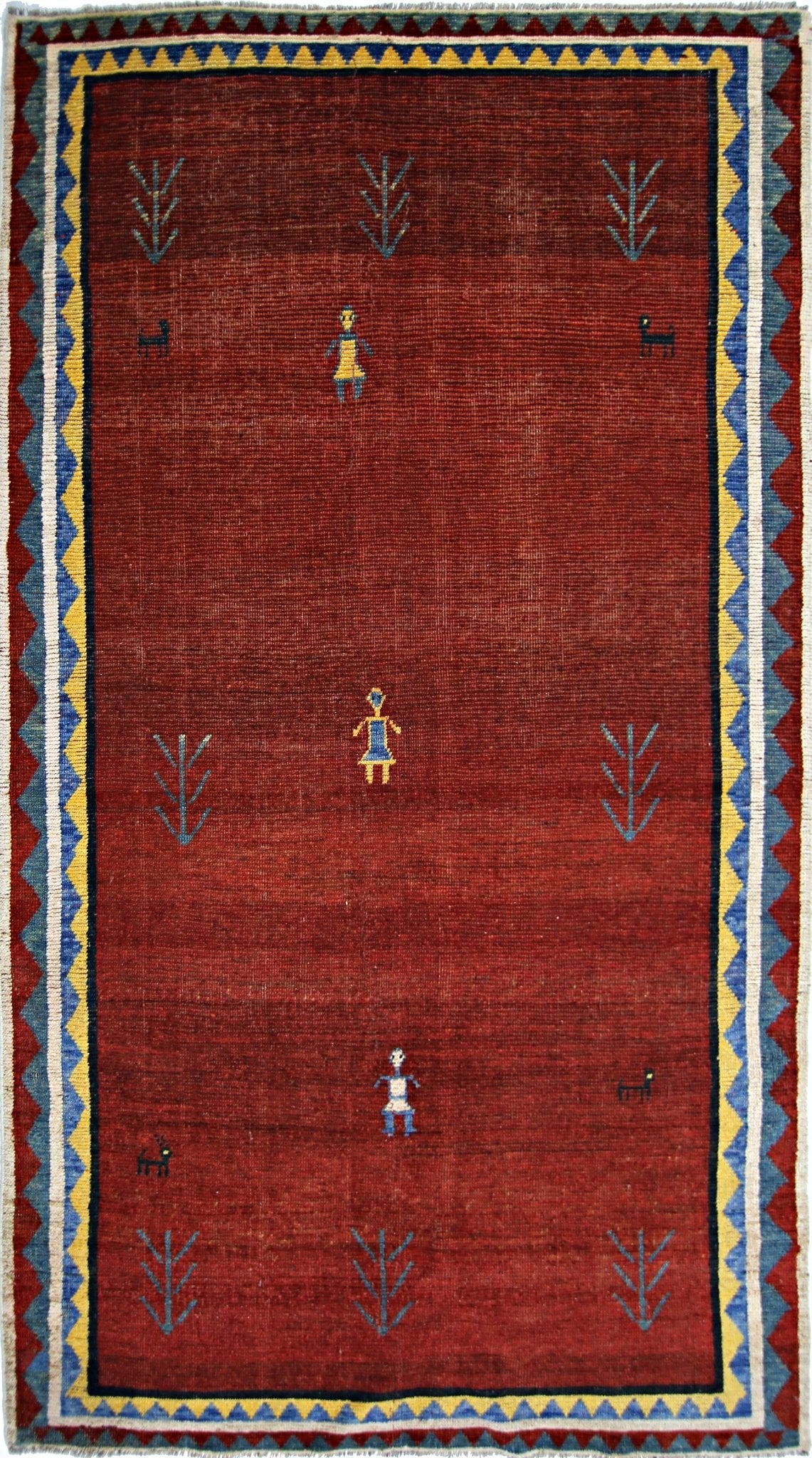 Handmade Vintage Persian Shiraz Rug | 278 x 148 cm | 9'1" x 4'10" - Najaf Rugs & Textile
