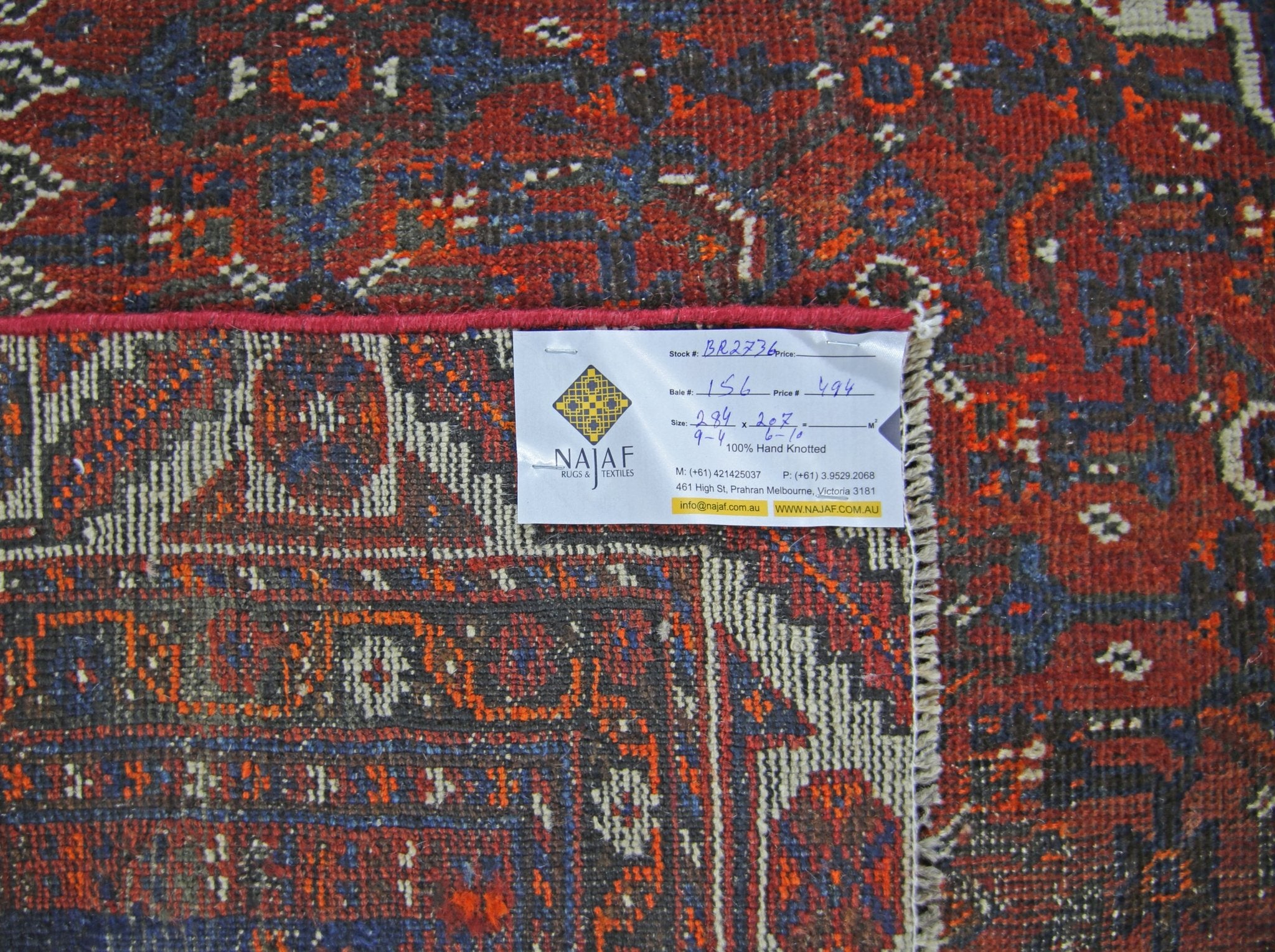 Handmade Vintage Persian Shiraz Rug | 283 x 207 cm | 9'4" x 6'10" - Najaf Rugs & Textile