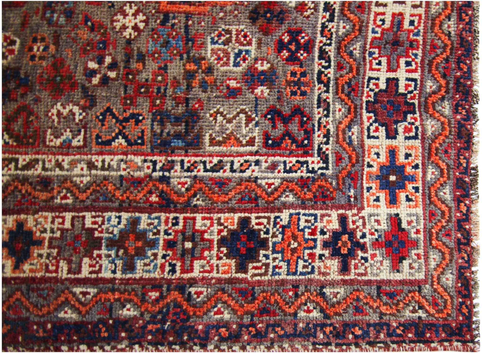 Handmade Vintage Persian Shiraz Rug | 291 x 218 cm | 9'7" x 7'2" - Najaf Rugs & Textile