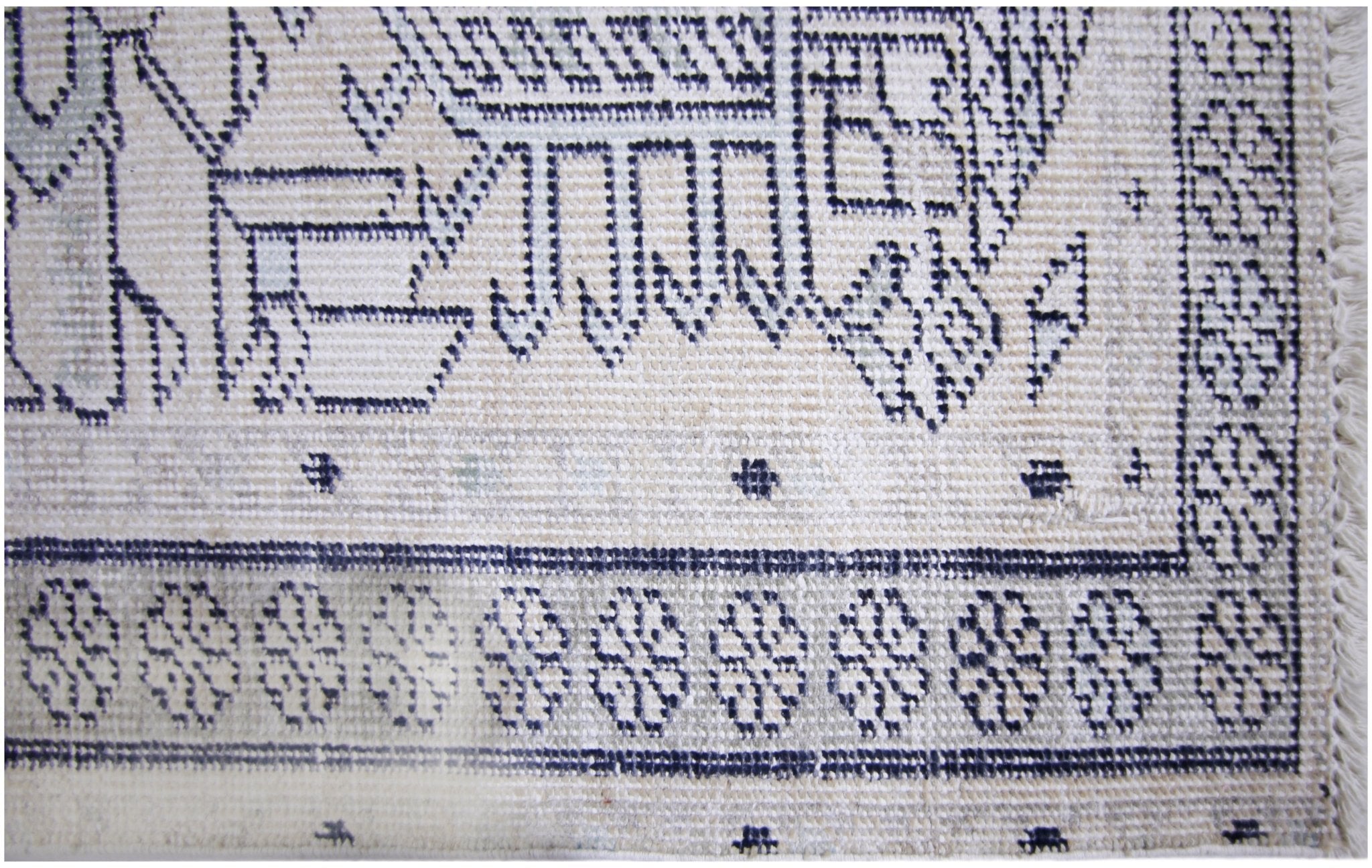 Handmade Vintage Persian Tabriz Hallway Runner | 372 x 90 cm | 12'2" x 2'11" - Najaf Rugs & Textile