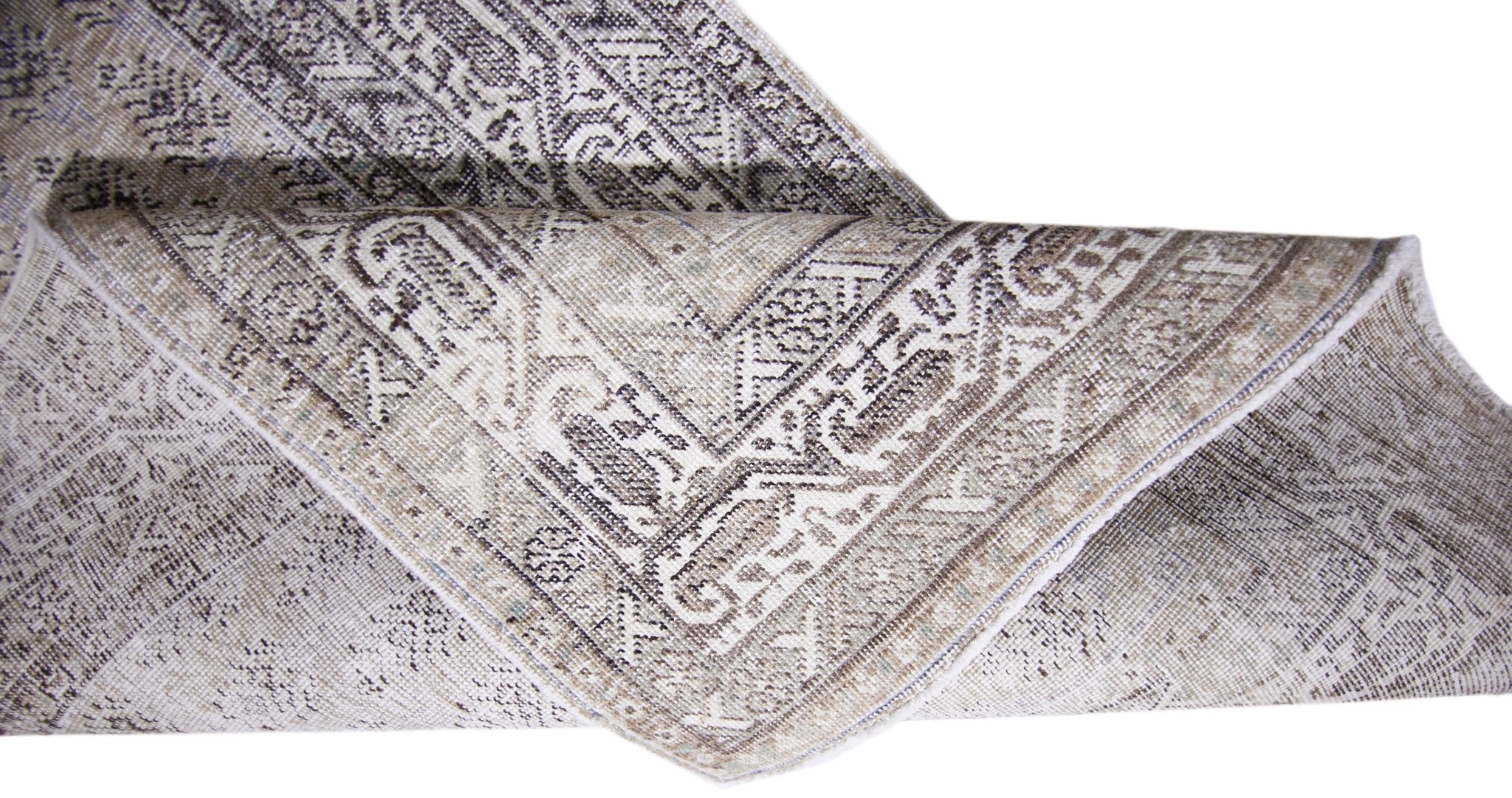 Handmade Vintage Persian Tabriz Hallway Runner | 396 x 92 cm | 13' x 3' - Najaf Rugs & Textile