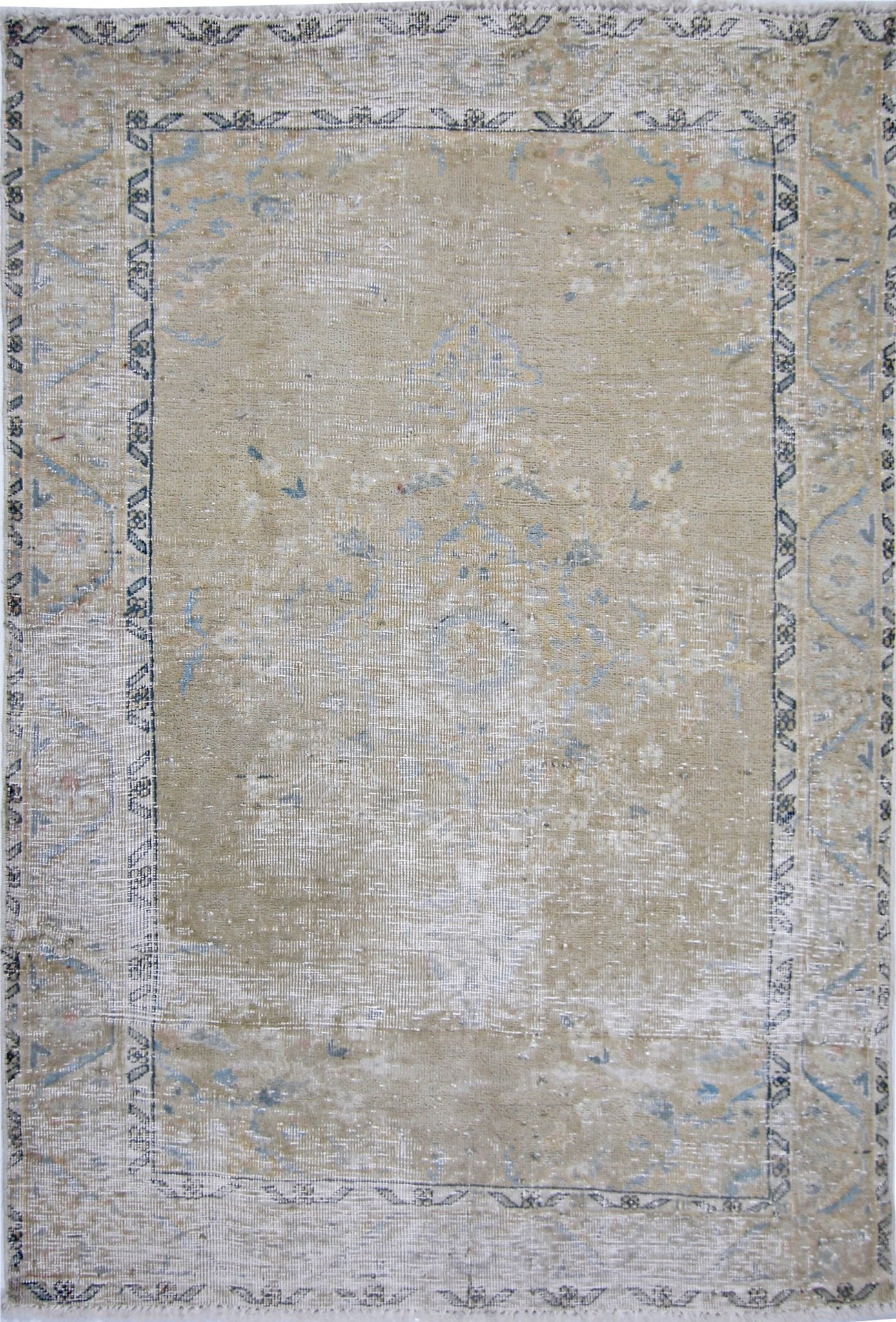 Handmade Vintage Persian Tabriz Rug | 104 x 70 cm | 3'5" x 2'4" - Najaf Rugs & Textile