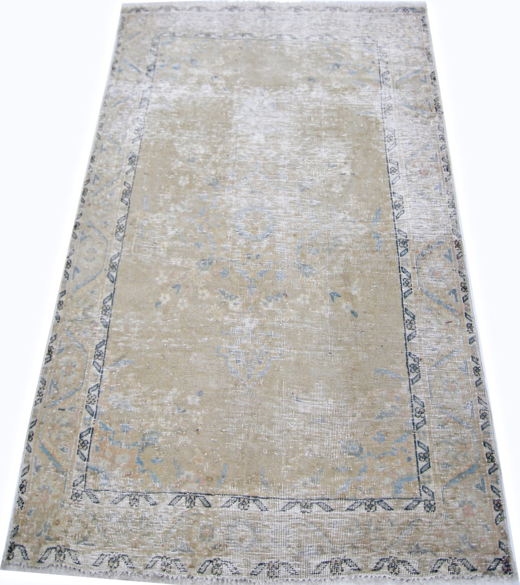 Handmade Vintage Persian Tabriz Rug | 104 x 70 cm | 3'5" x 2'4" - Najaf Rugs & Textile