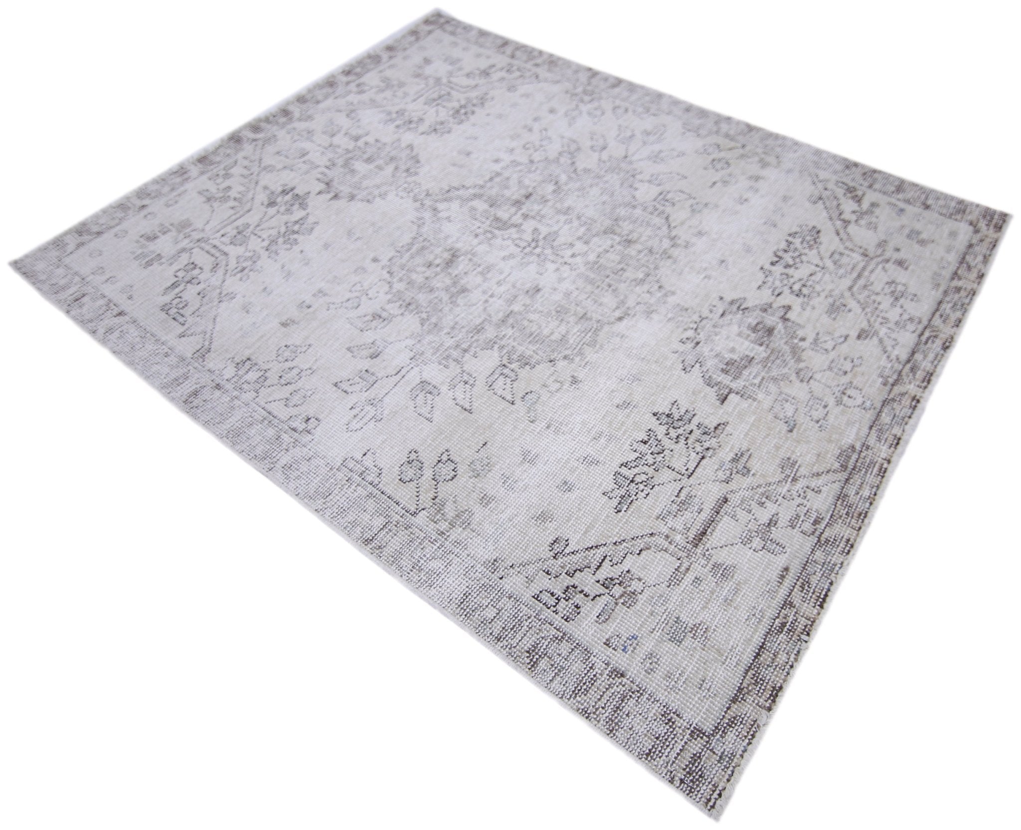 Handmade Vintage Persian Tabriz Rug | 119 x 93 cm | 3'11" x 3'1" - Najaf Rugs & Textile