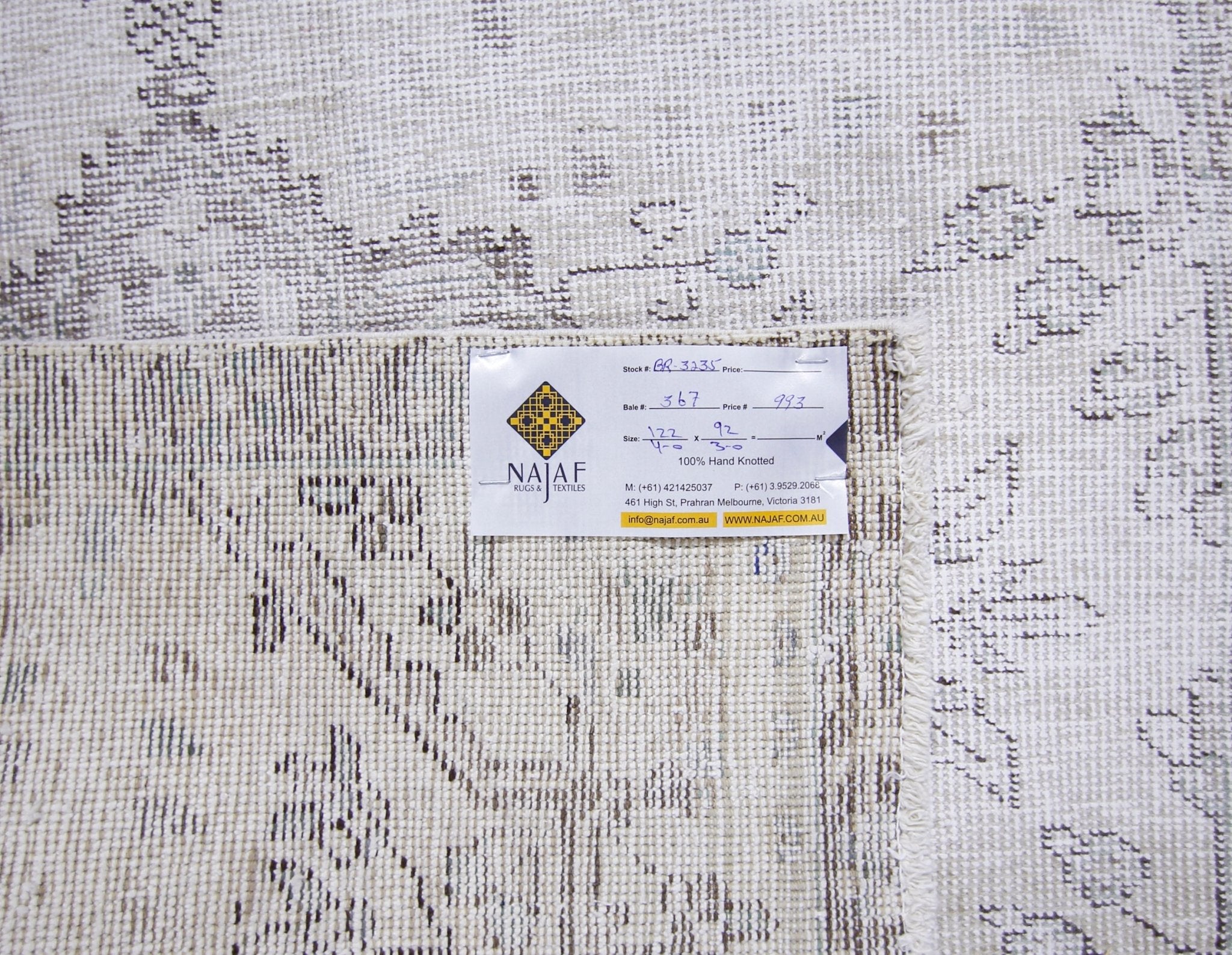 Handmade Vintage Persian Tabriz Rug | 122 x 92 cm | 4' x 3' - Najaf Rugs & Textile