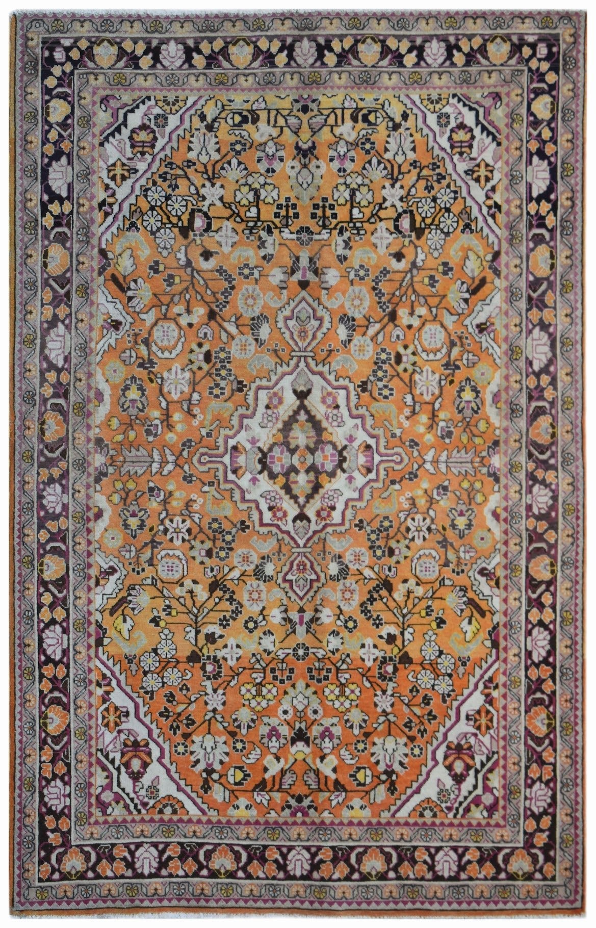 Handmade Vintage Persian Tabriz Rug | 200 x 131 cm | 6'7" x 4'4" - Najaf Rugs & Textile