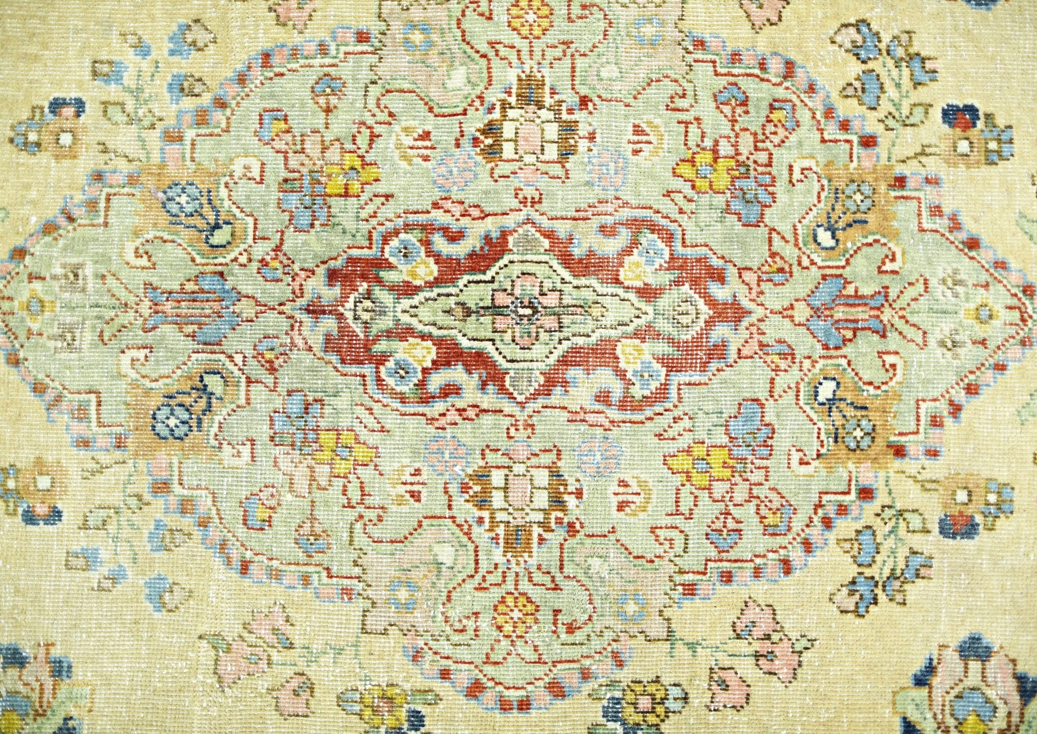 Handmade Vintage Persian Tabriz Rug | 246 x 165 cm | 8'1" x 5'5" - Najaf Rugs & Textile