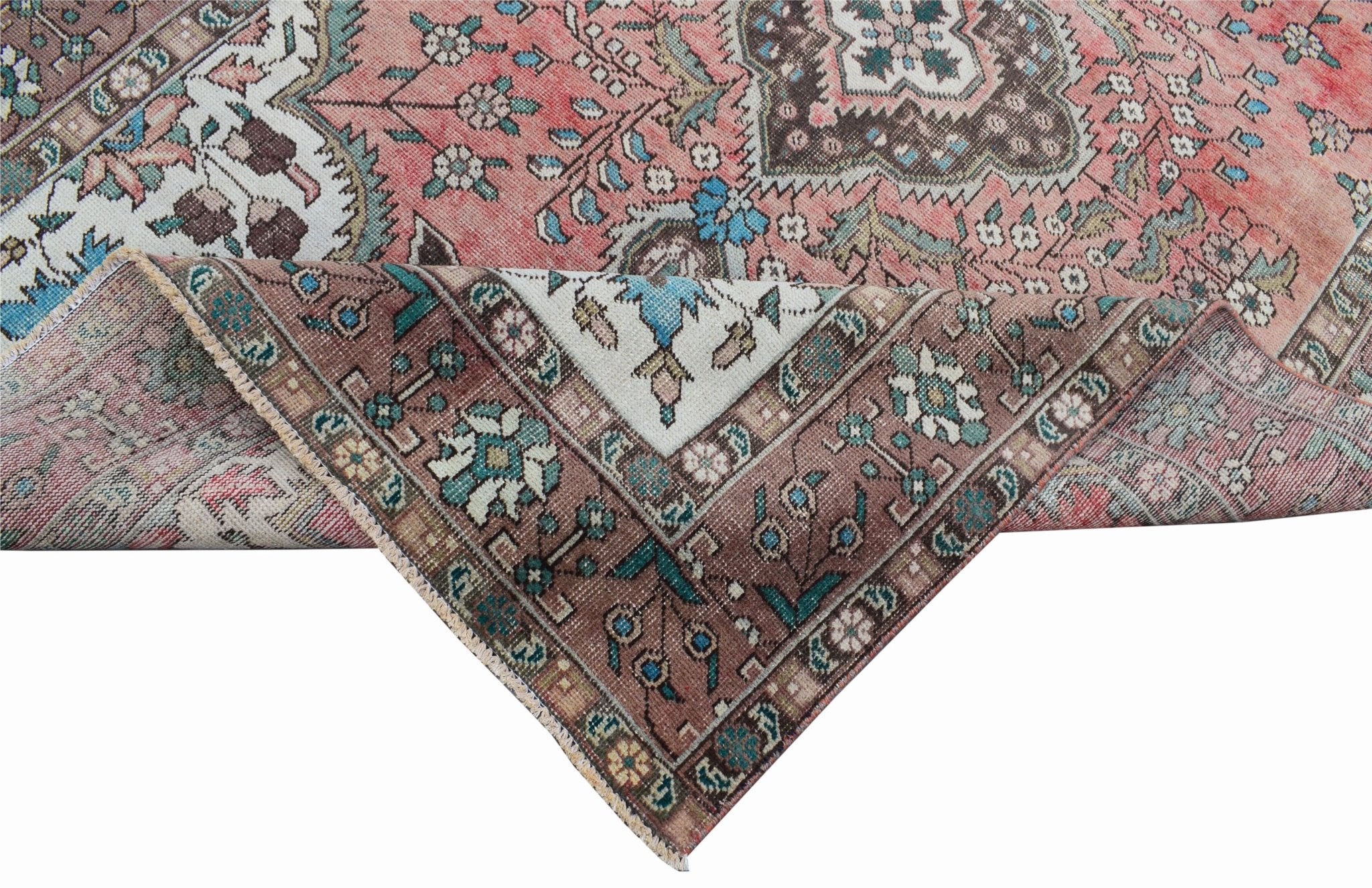 Handmade Vintage Persian Tabriz Rug | 288 x 190 cm | 9'4" x 6'2" - Najaf Rugs & Textile