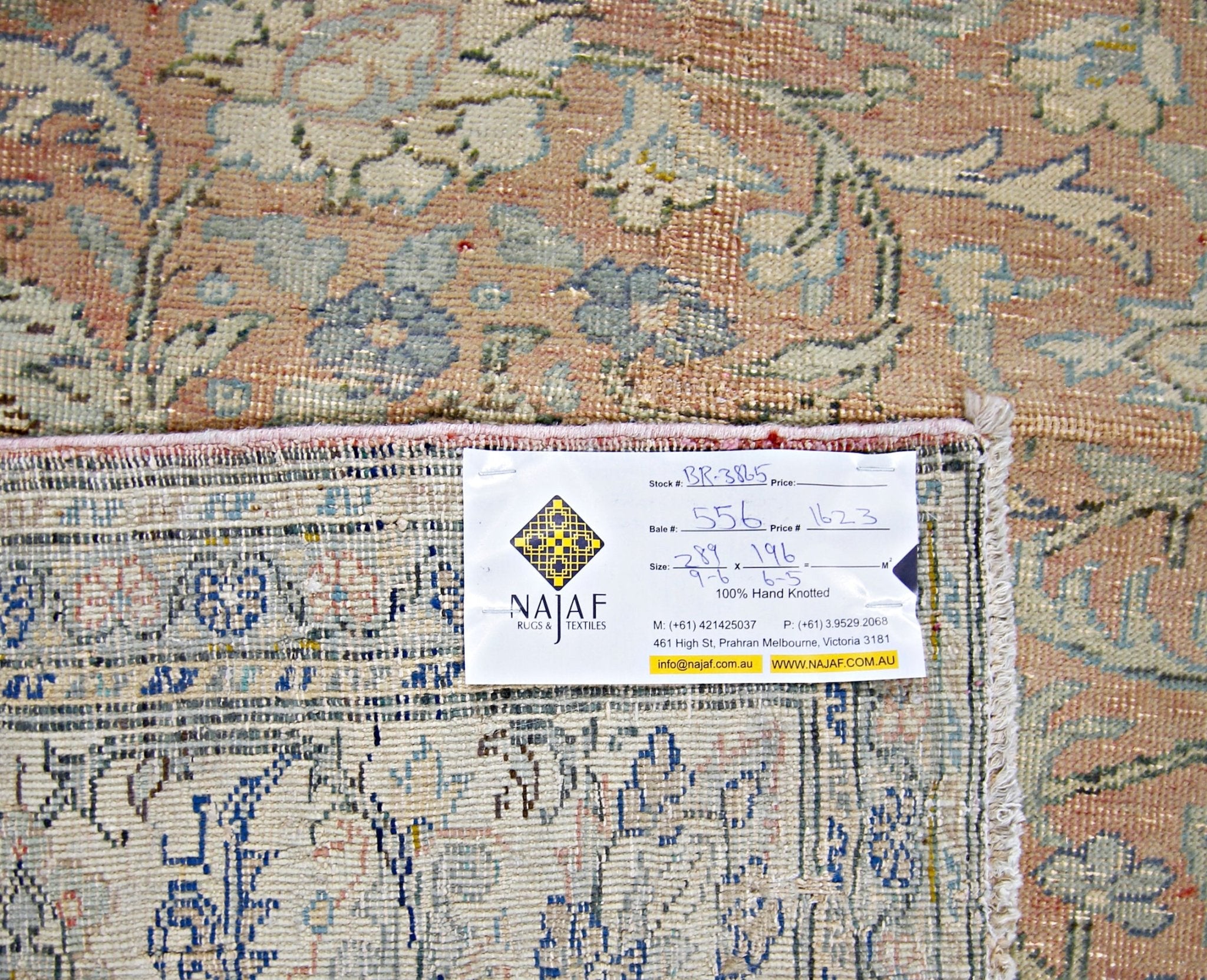 Handmade Vintage Persian Tabriz Rug | 289 x 196 cm | 9'6" x 6'5" - Najaf Rugs & Textile