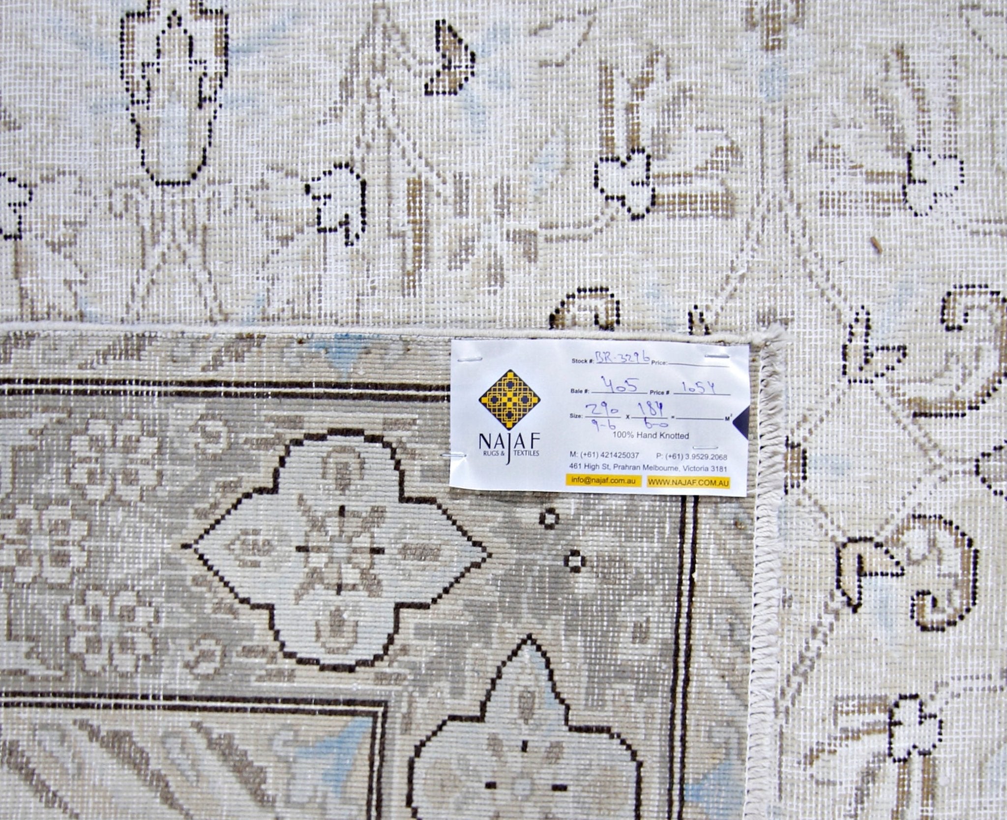 Handmade Vintage Persian Tabriz Rug | 290 x 184 cm | 9'6" x 6' - Najaf Rugs & Textile