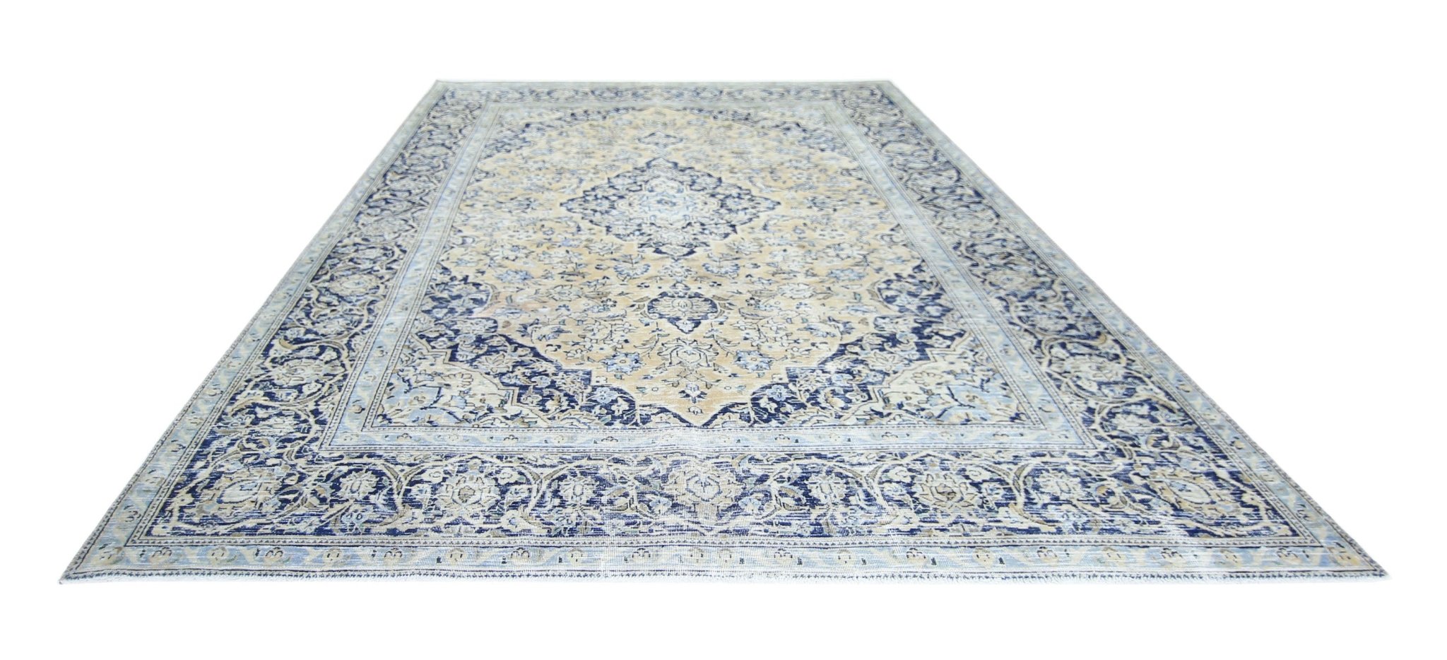 Handmade Vintage Persian Tabriz Rug | 290 x 197 cm | 9'6" x 6'5" - Najaf Rugs & Textile