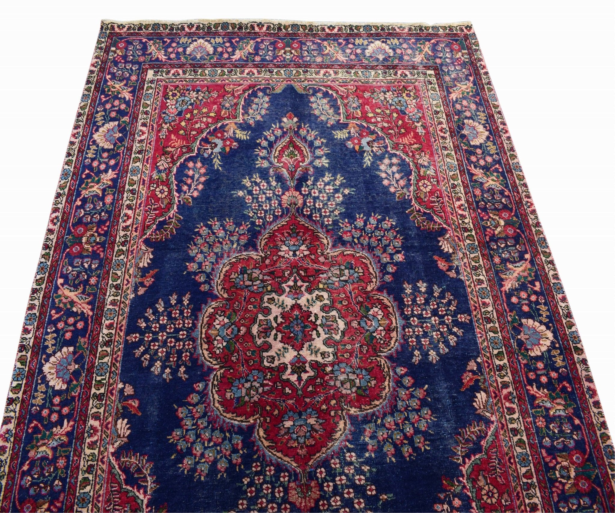 Handmade Vintage Persian Tabriz Rug | 290 x 204 cm | 9'5" x 6'6" - Najaf Rugs & Textile
