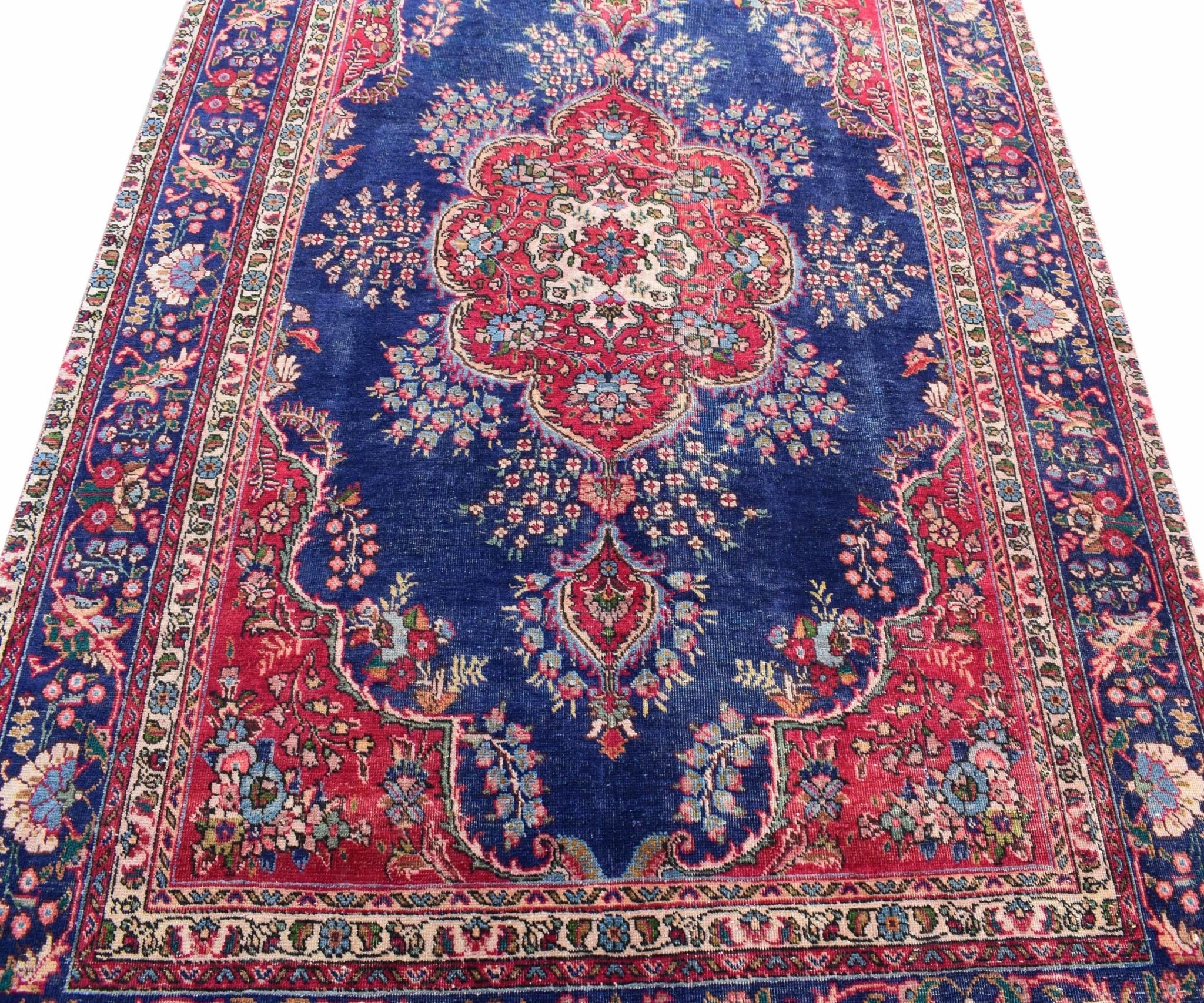 Handmade Vintage Persian Tabriz Rug | 290 x 204 cm | 9'5" x 6'6" - Najaf Rugs & Textile
