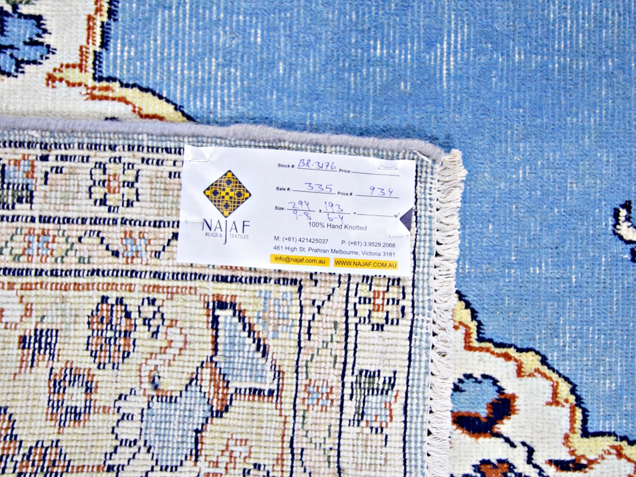 Handmade Vintage Persian Tabriz Rug | 294 x 193 cm | 9'8" x 6'4" - Najaf Rugs & Textile