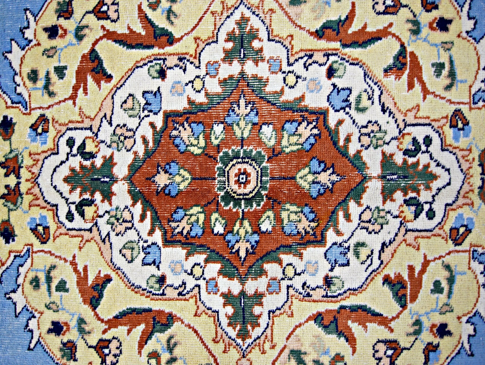 Handmade Vintage Persian Tabriz Rug | 294 x 193 cm | 9'8" x 6'4" - Najaf Rugs & Textile