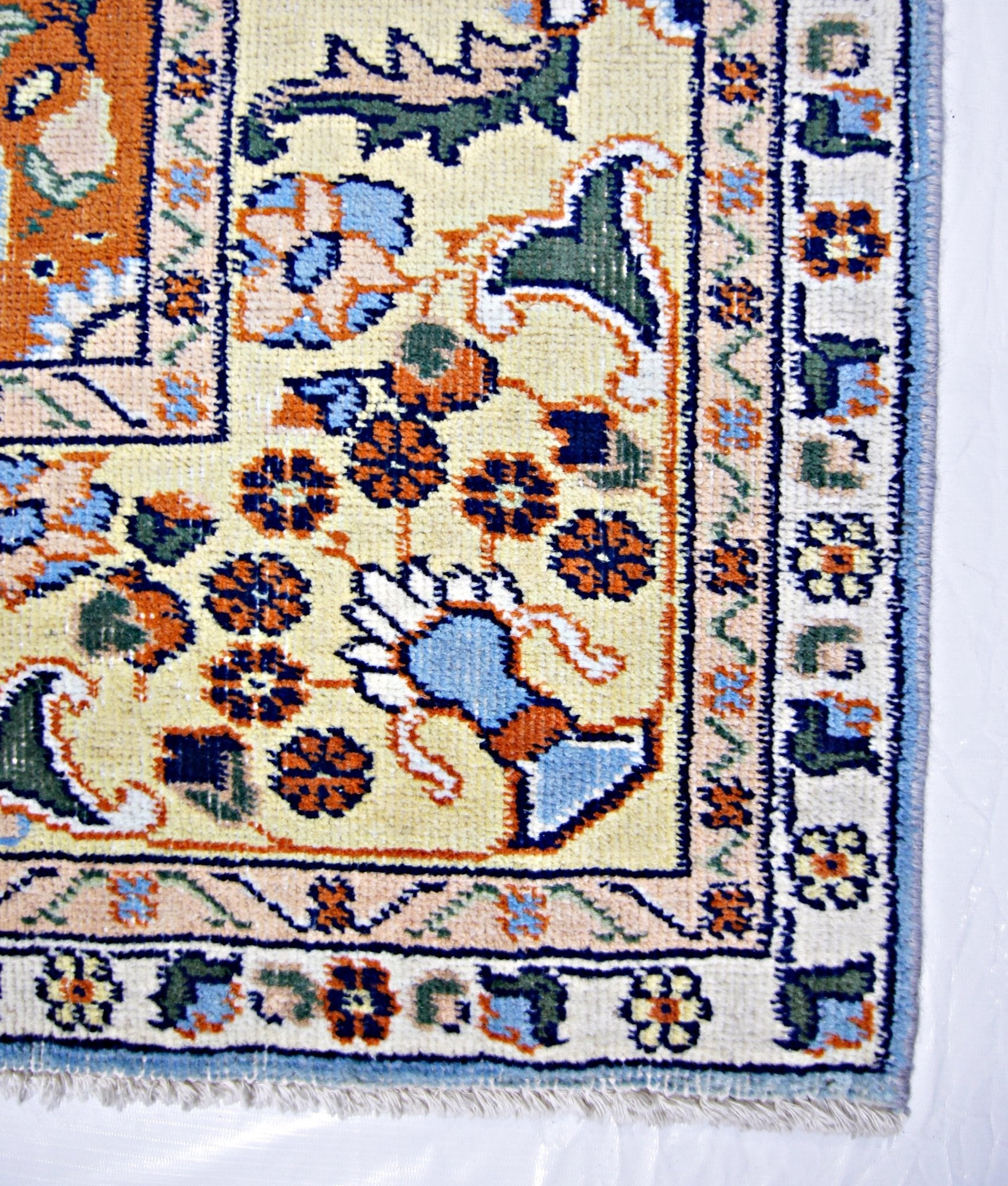 Handmade Vintage Persian Tabriz Rug | 294 x 193 cm | 9'8" x 6'4" - Najaf Rugs & Textile