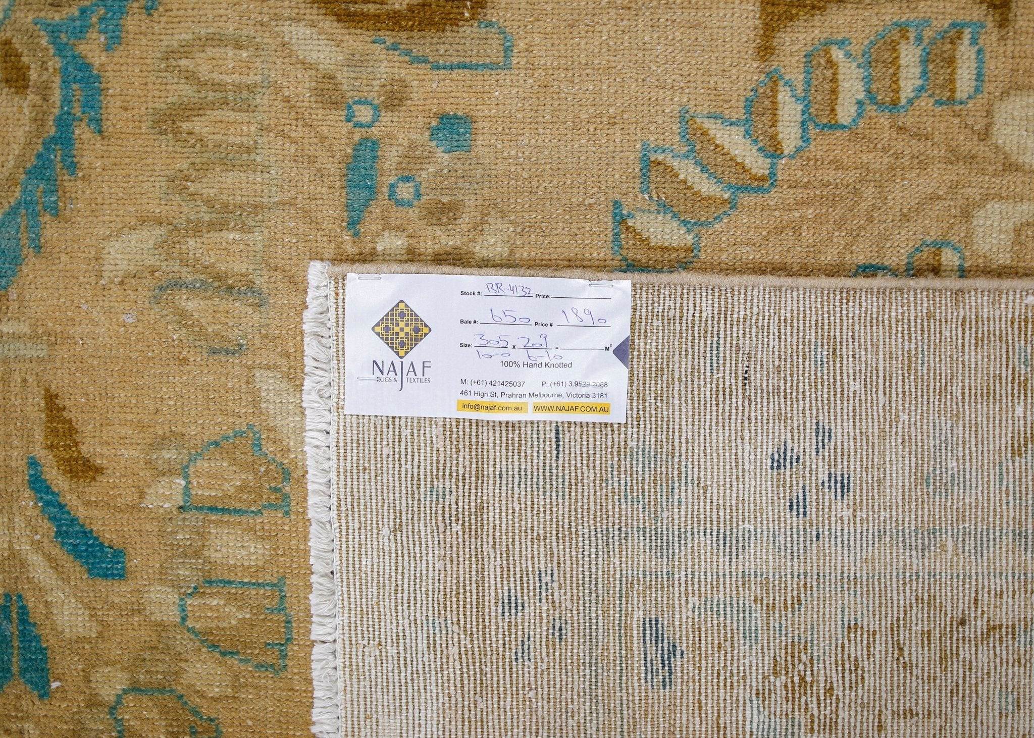 Handmade Vintage Persian Tabriz Rug | 305 x 209 cm | 10' x 6'10" - Najaf Rugs & Textile