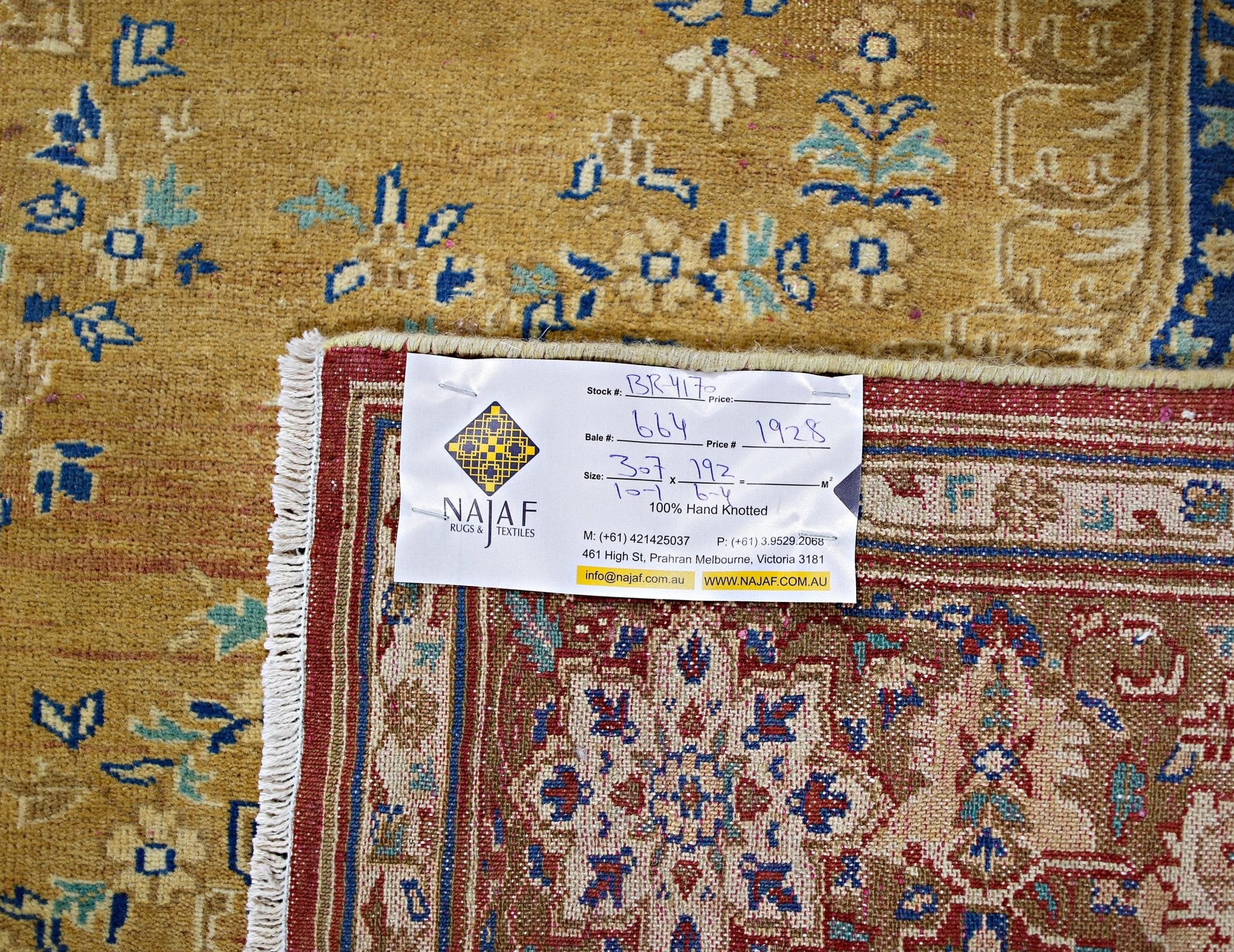 Handmade Vintage Persian Tabriz Rug | 307 x 192 cm | 10'1" x 6'4" - Najaf Rugs & Textile