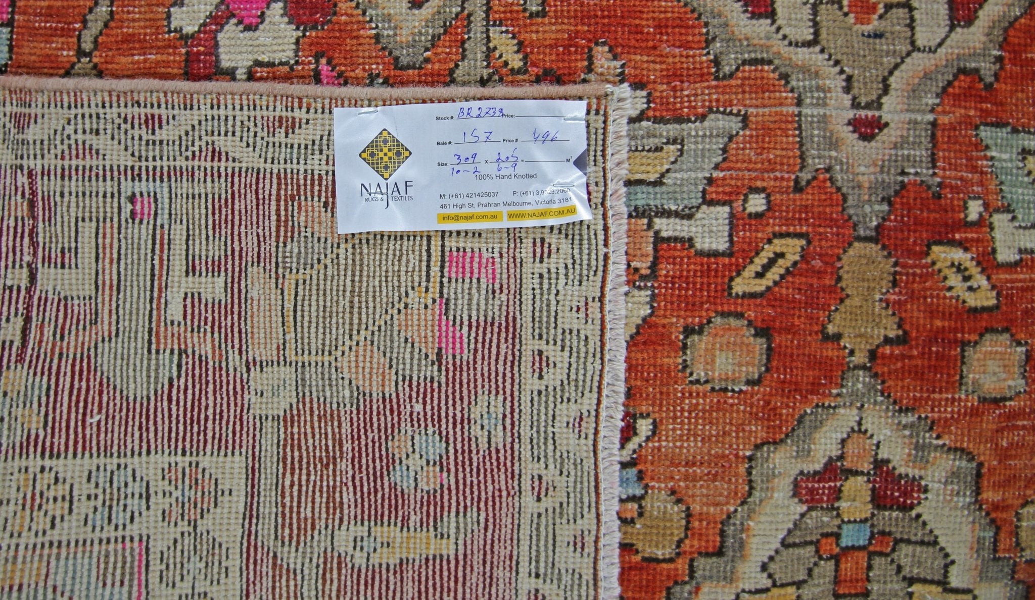 Handmade Vintage Persian Tabriz Rug | 309 x 205 cm | 10'2" x 6'9" - Najaf Rugs & Textile