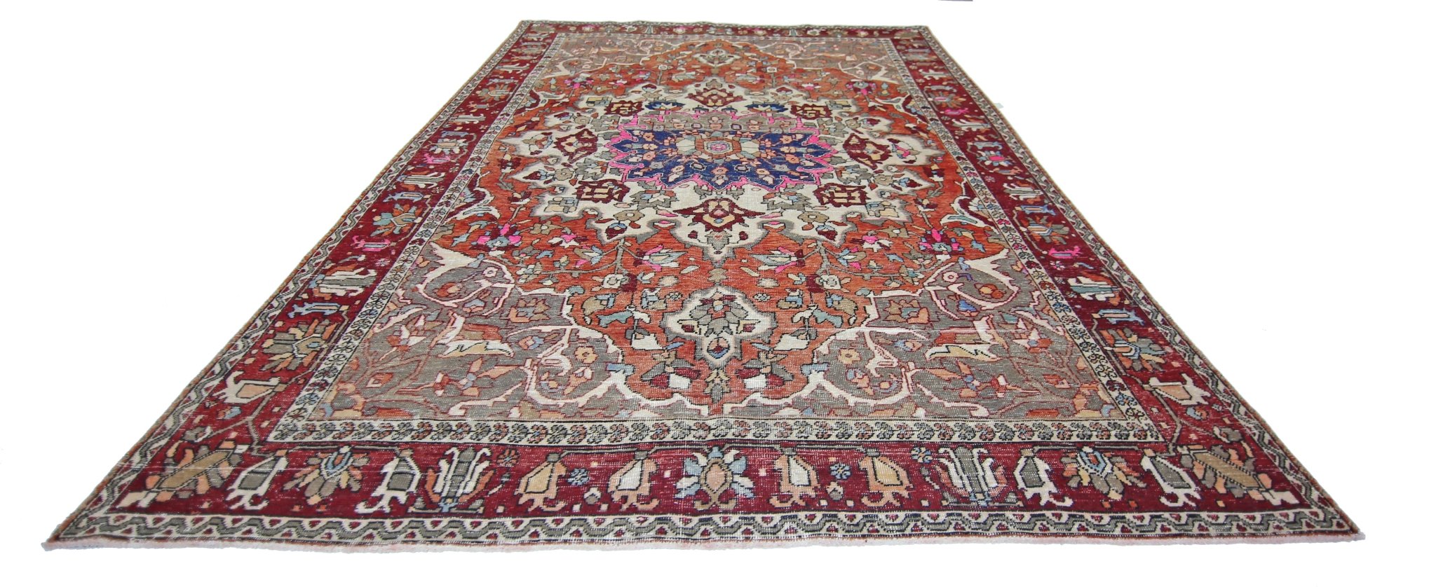 Handmade Vintage Persian Tabriz Rug | 309 x 205 cm | 10'2" x 6'9" - Najaf Rugs & Textile