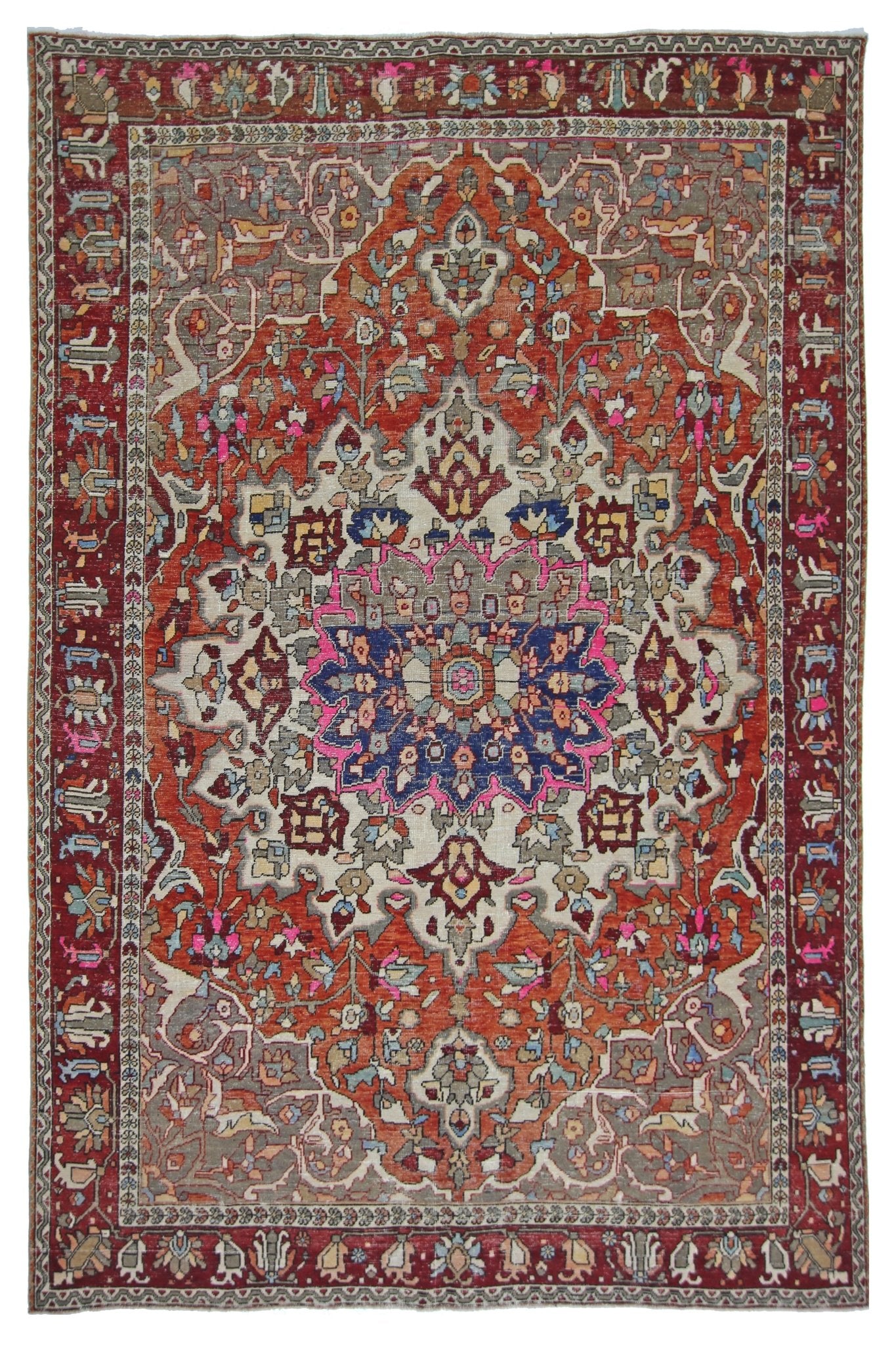 Handmade Vintage Persian Tabriz Rug | 309 x 205 cm | 10'2" x 6'9" - Najaf Rugs & Textile