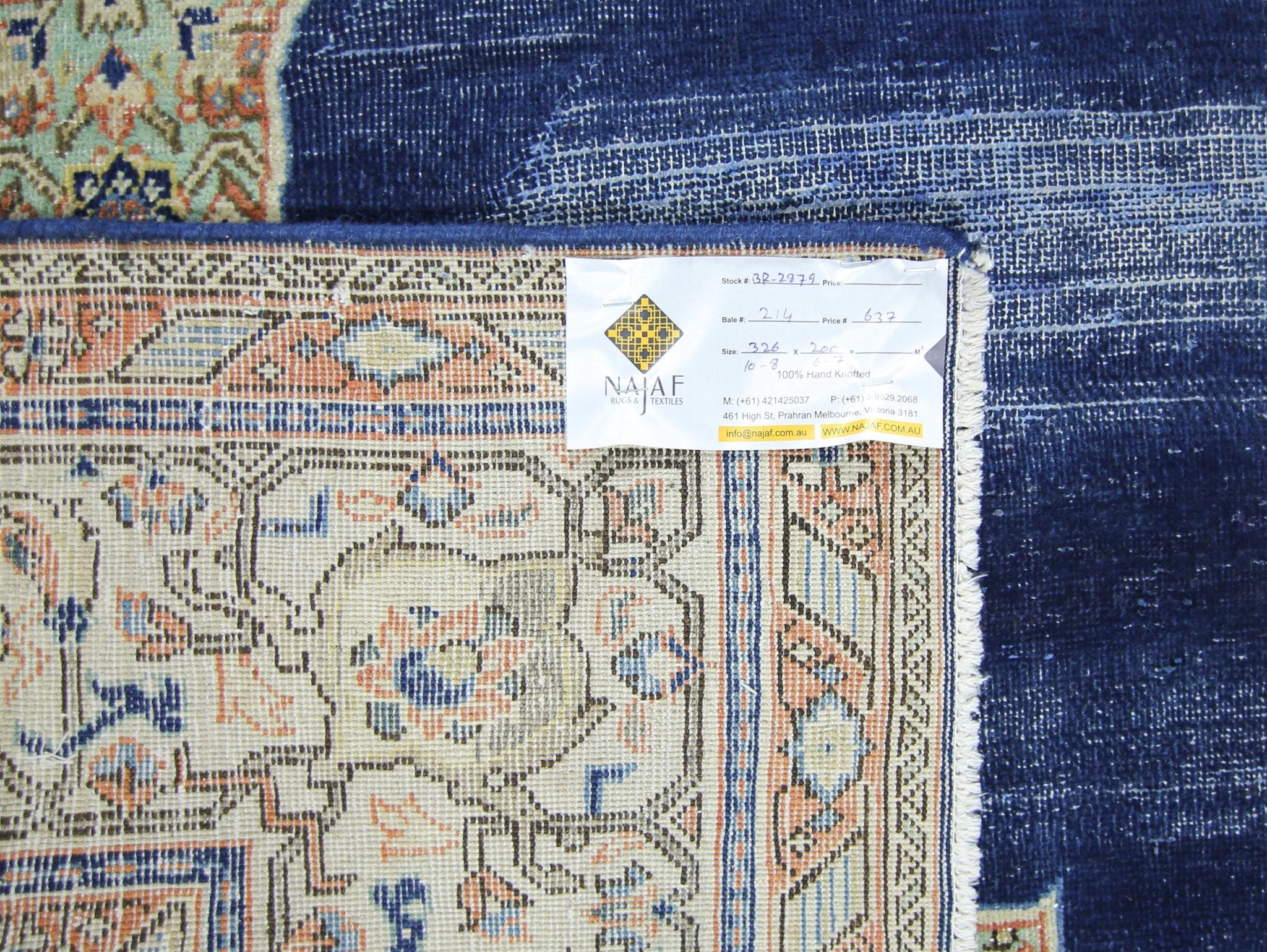 Handmade Vintage Persian Tabriz Rug | 326 x 200 cm | 10'8" x 6'7" - Najaf Rugs & Textile