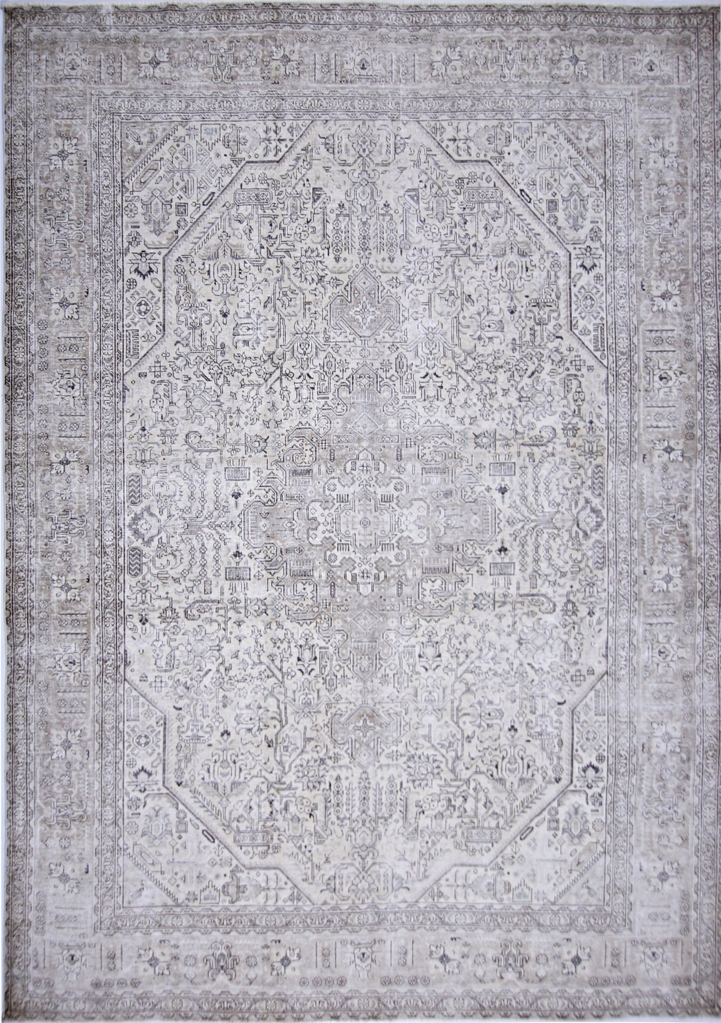 Handmade Vintage Persian Tabriz Rug | 326 x 246 cm | 10'8" x 8'1" - Najaf Rugs & Textile