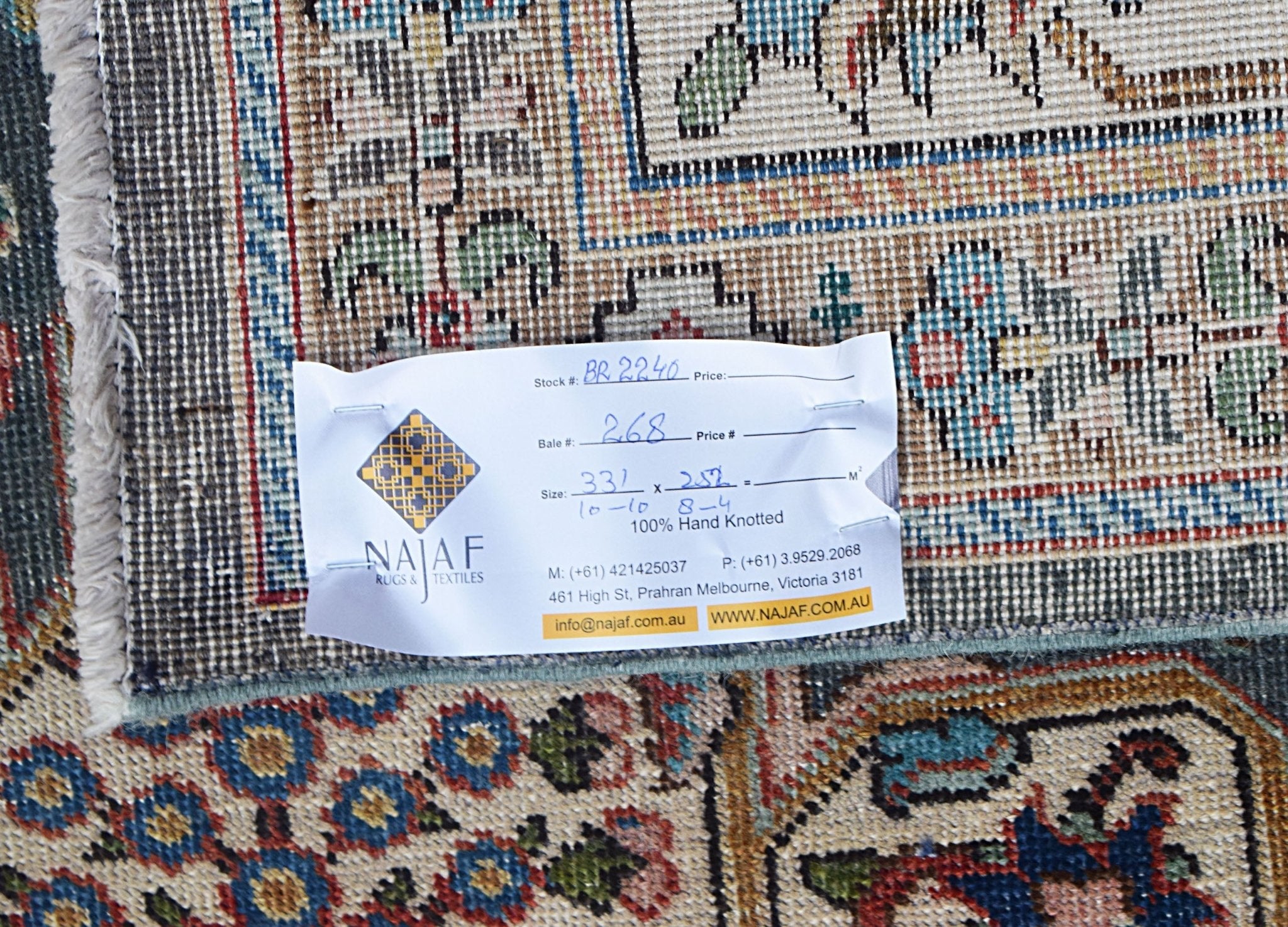 Handmade Vintage Persian Tabriz Rug | 331 x 252 cm | 10'10" x 8'1" - Najaf Rugs & Textile