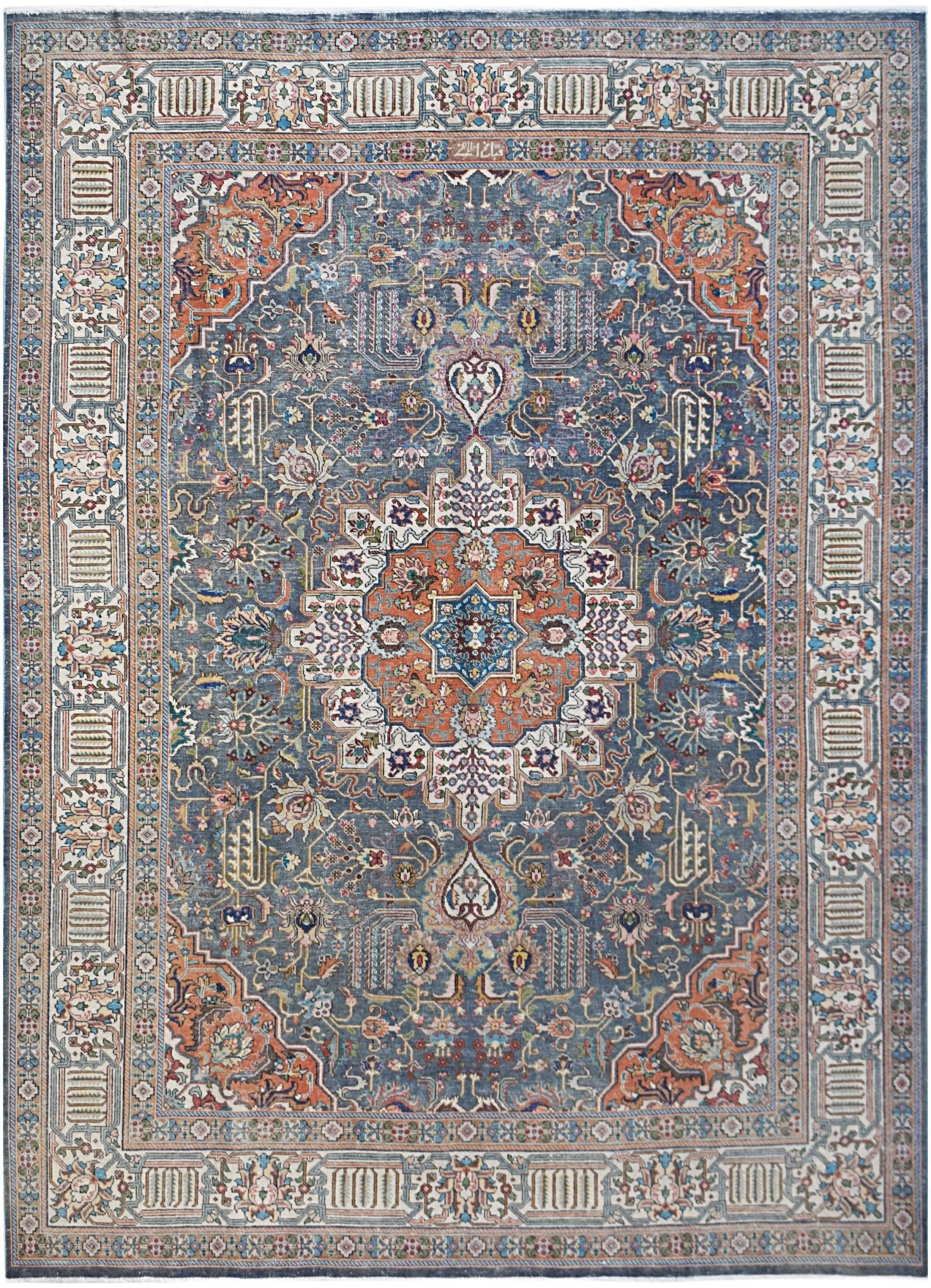 Handmade Vintage Persian Tabriz Rug | 331 x 252 cm | 10'10" x 8'1" - Najaf Rugs & Textile