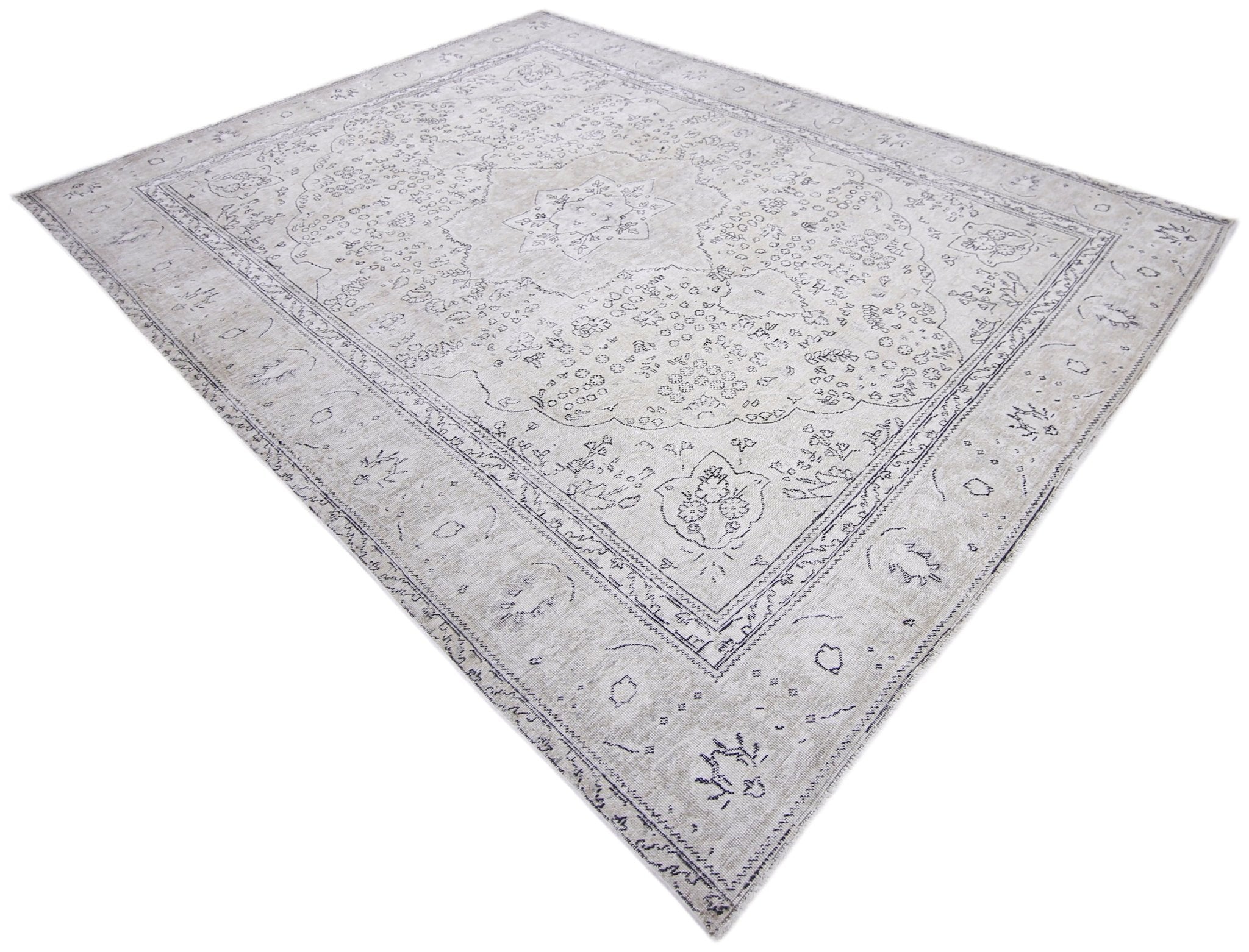 Handmade Vintage Persian Tabriz Rug | 333 x 243 cm | 10'11" x 8' - Najaf Rugs & Textile