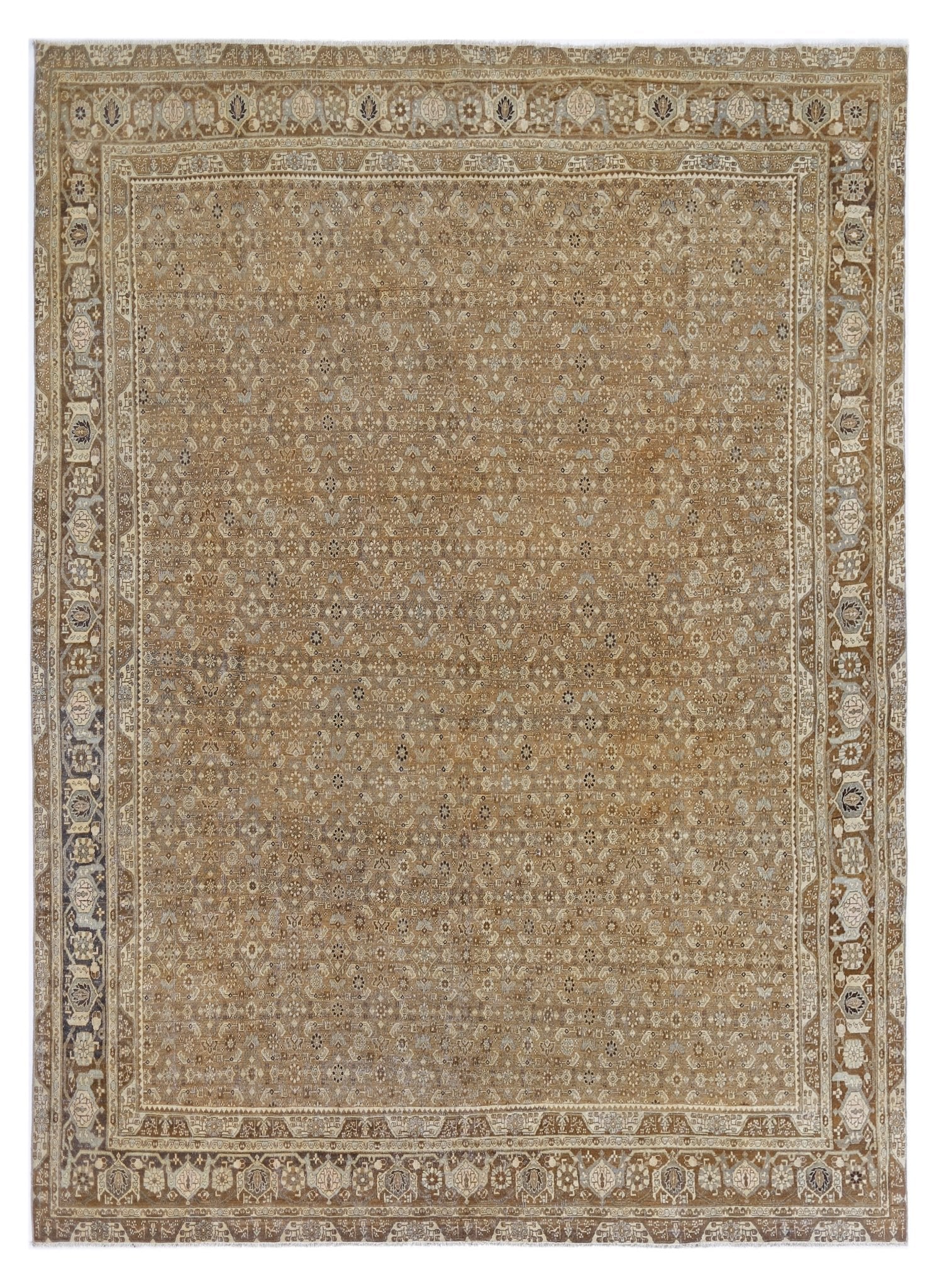 Handmade Vintage Persian Tabriz Rug | 333 x 250 cm | 10'11" x 8'2" - Najaf Rugs & Textile