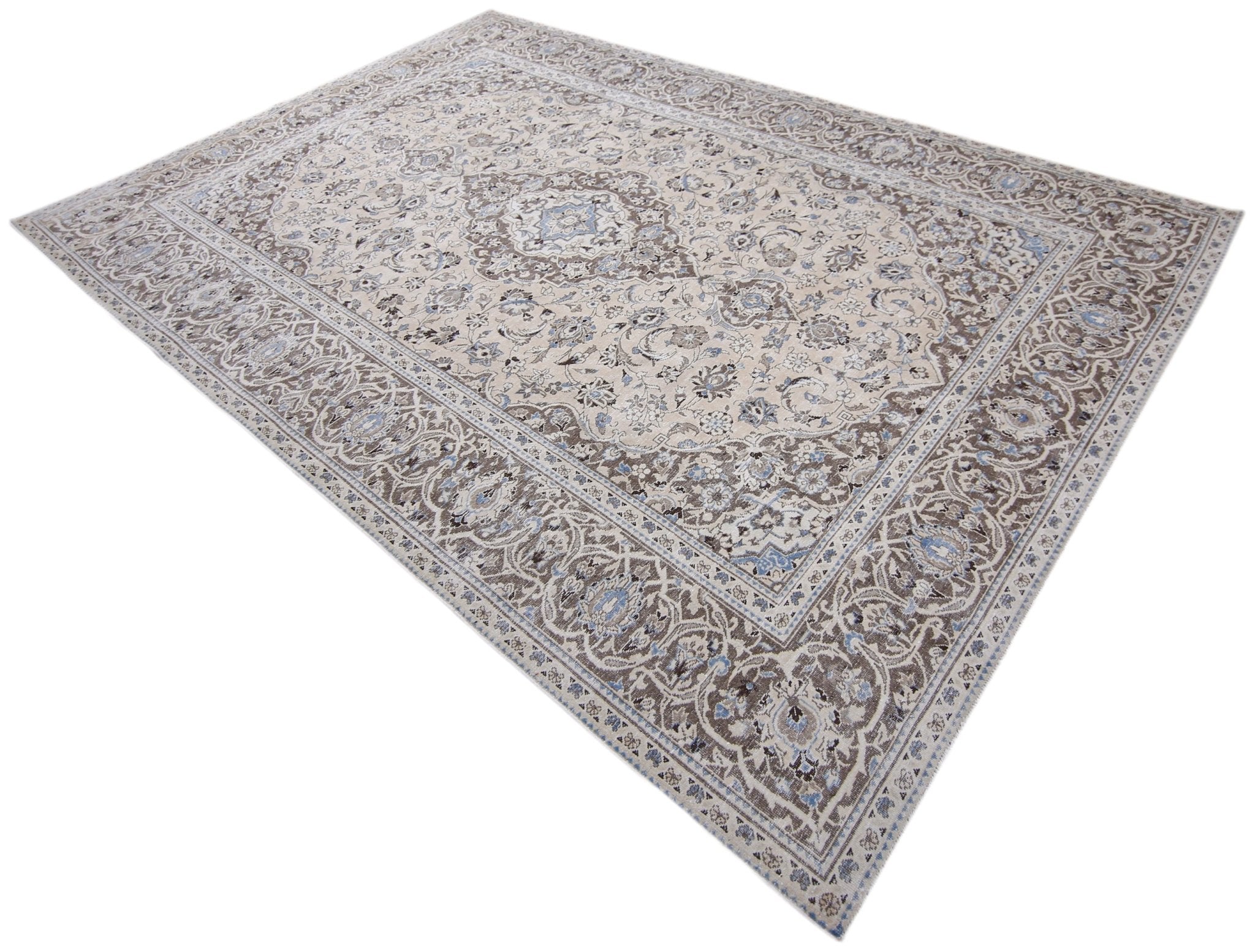 Handmade Vintage Persian Tabriz Rug | 341 x 236 cm | 11'2" x 7'9" - Najaf Rugs & Textile