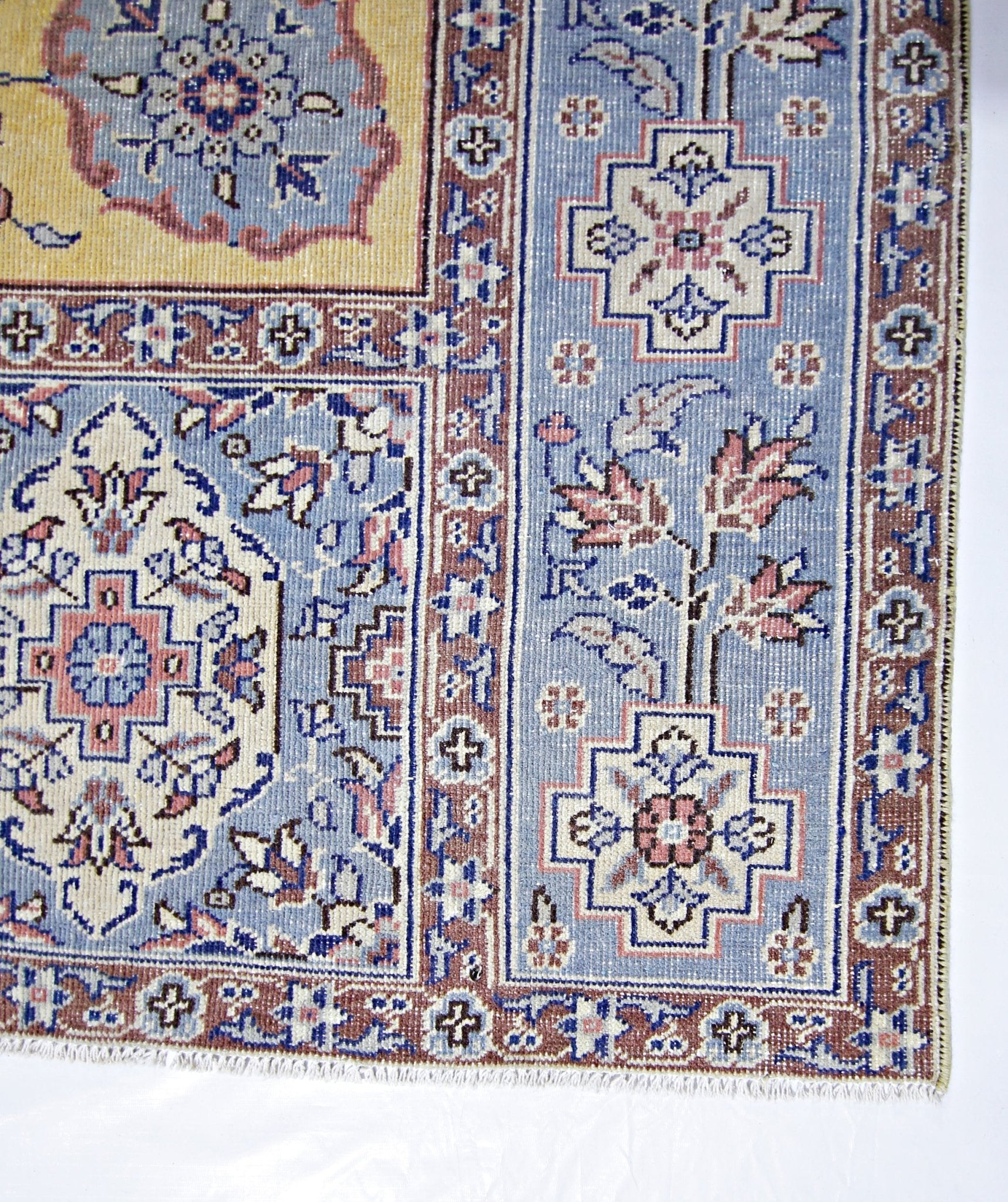 Handmade Vintage Persian Tabriz Rug | 359 x 273 cm | 11'9" x 8'11" - Najaf Rugs & Textile