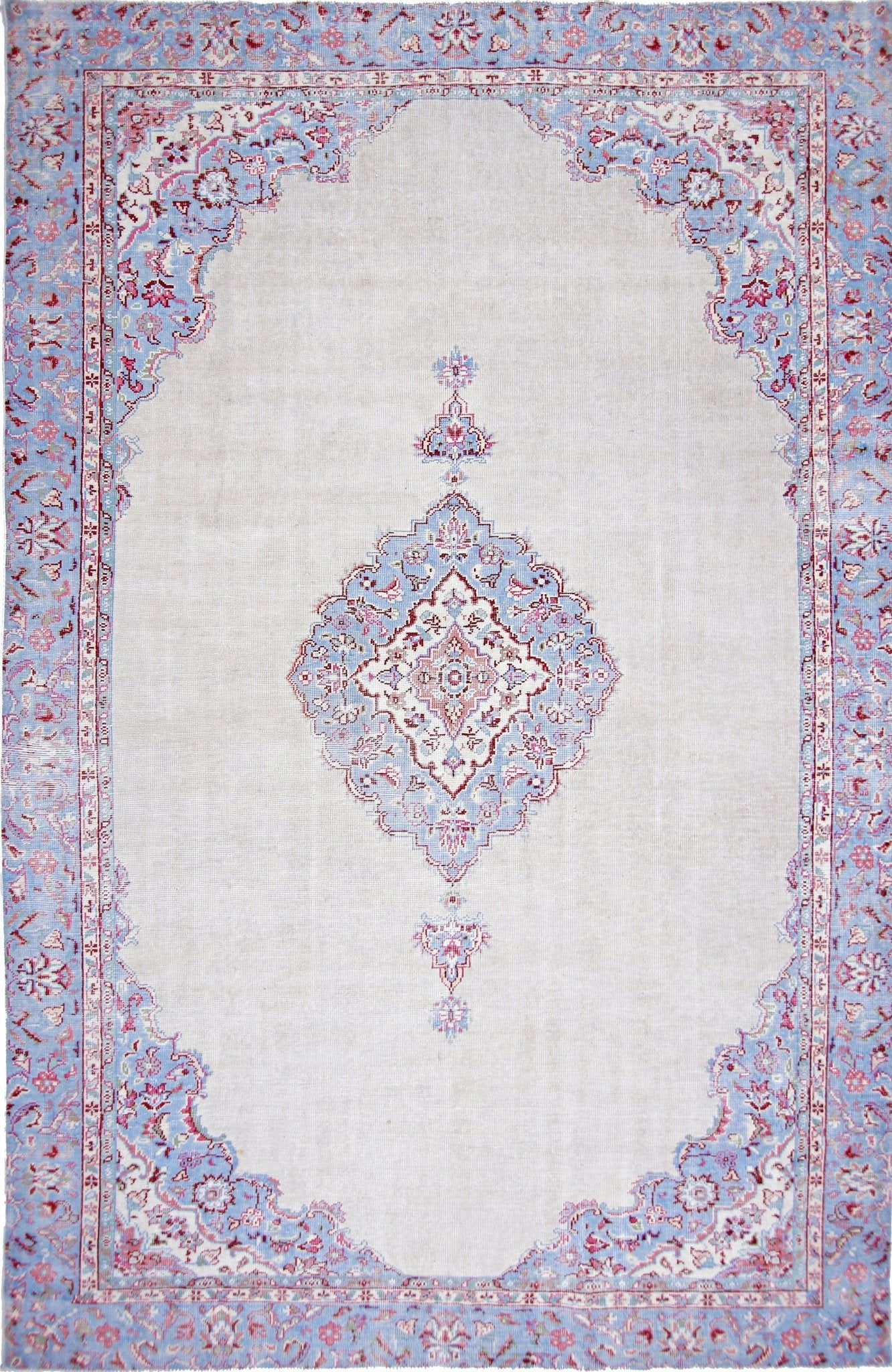 Handmade Vintage Persian Tabriz Rug | 376 x 254 cm | 12'4" x 8'4" - Najaf Rugs & Textile