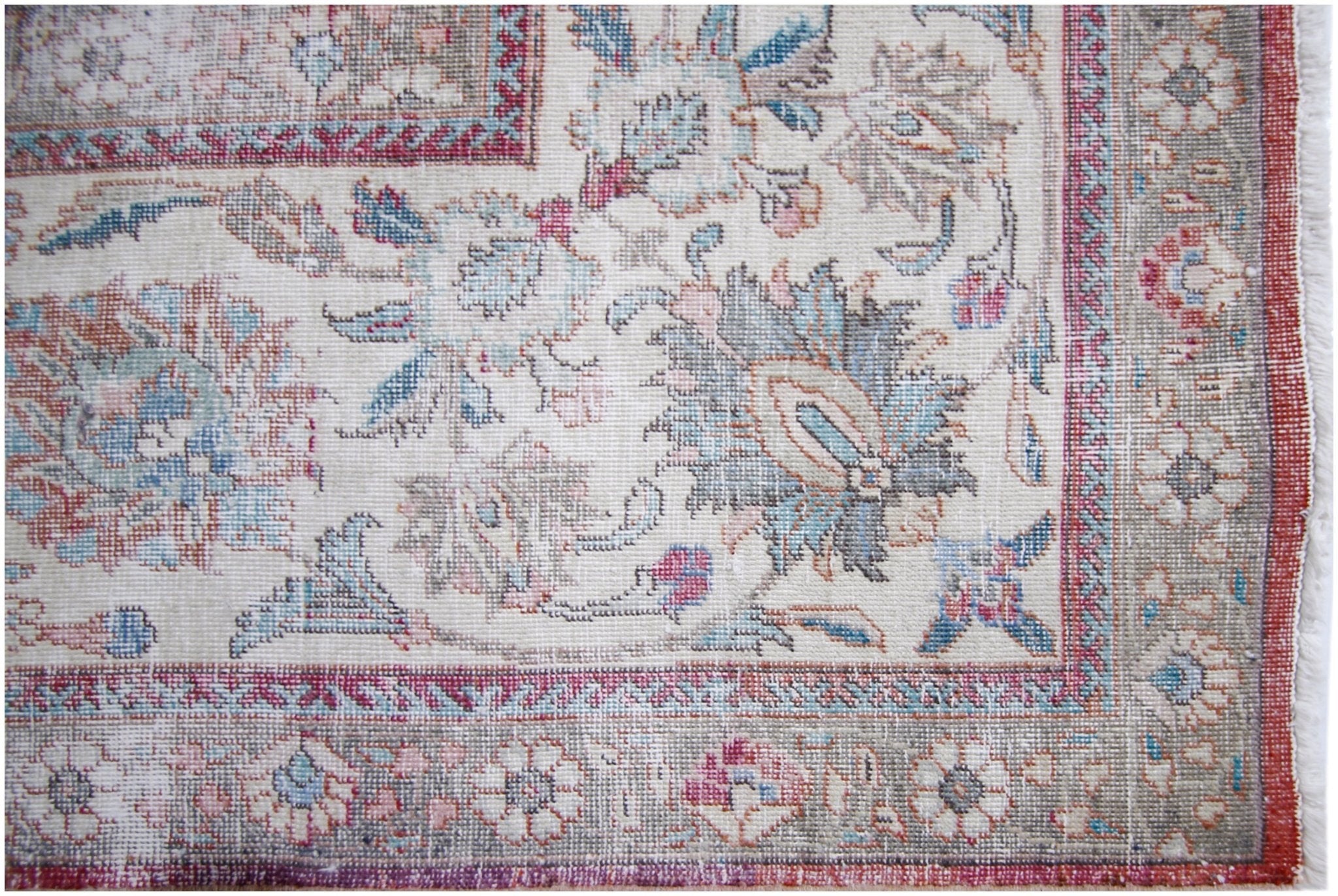 Handmade Vintage Persian Tabriz Rug | 376 x 296 cm | 12'4" x 9'9" - Najaf Rugs & Textile