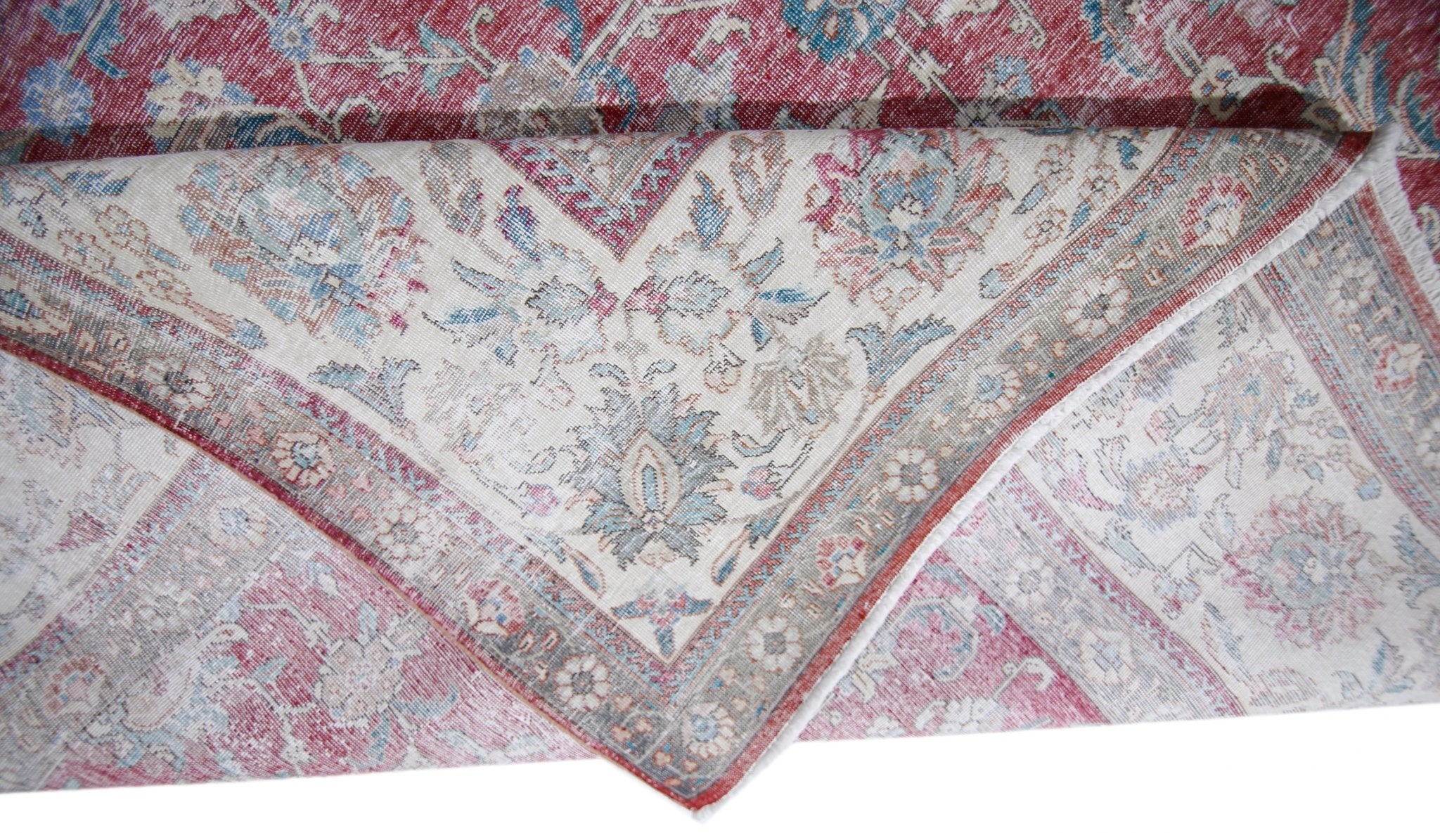 Handmade Vintage Persian Tabriz Rug | 376 x 296 cm | 12'4" x 9'9" - Najaf Rugs & Textile