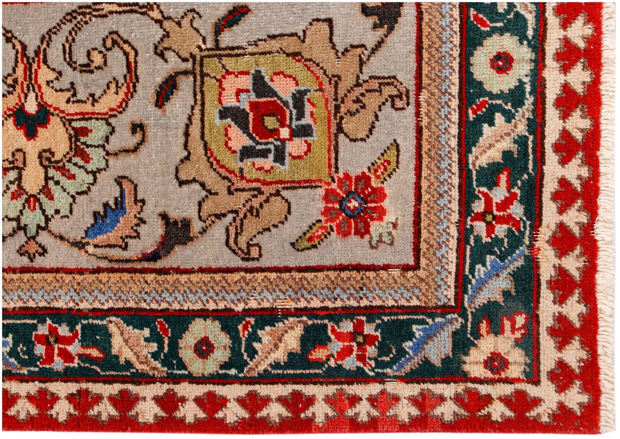 Handmade Vintage Persian Tabriz Rug | 383 x 292 cm | 12'7" x 9'7" - Najaf Rugs & Textile