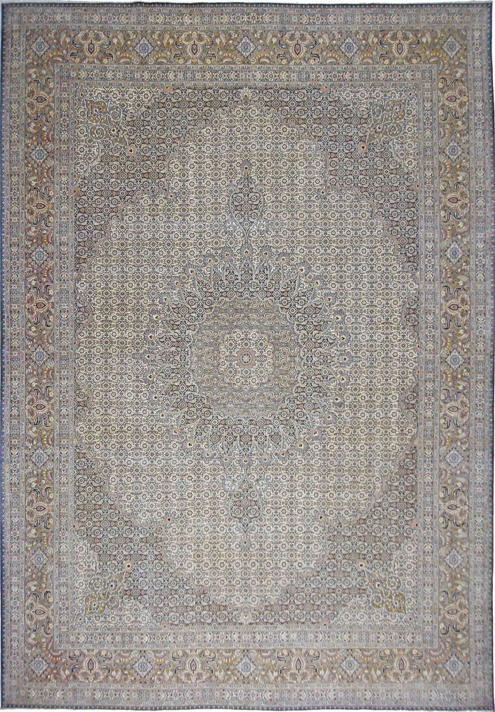 Handmade Vintage Persian Tabriz Rug | 386 x 297 cm | 12'8" x 9'9" - Najaf Rugs & Textile