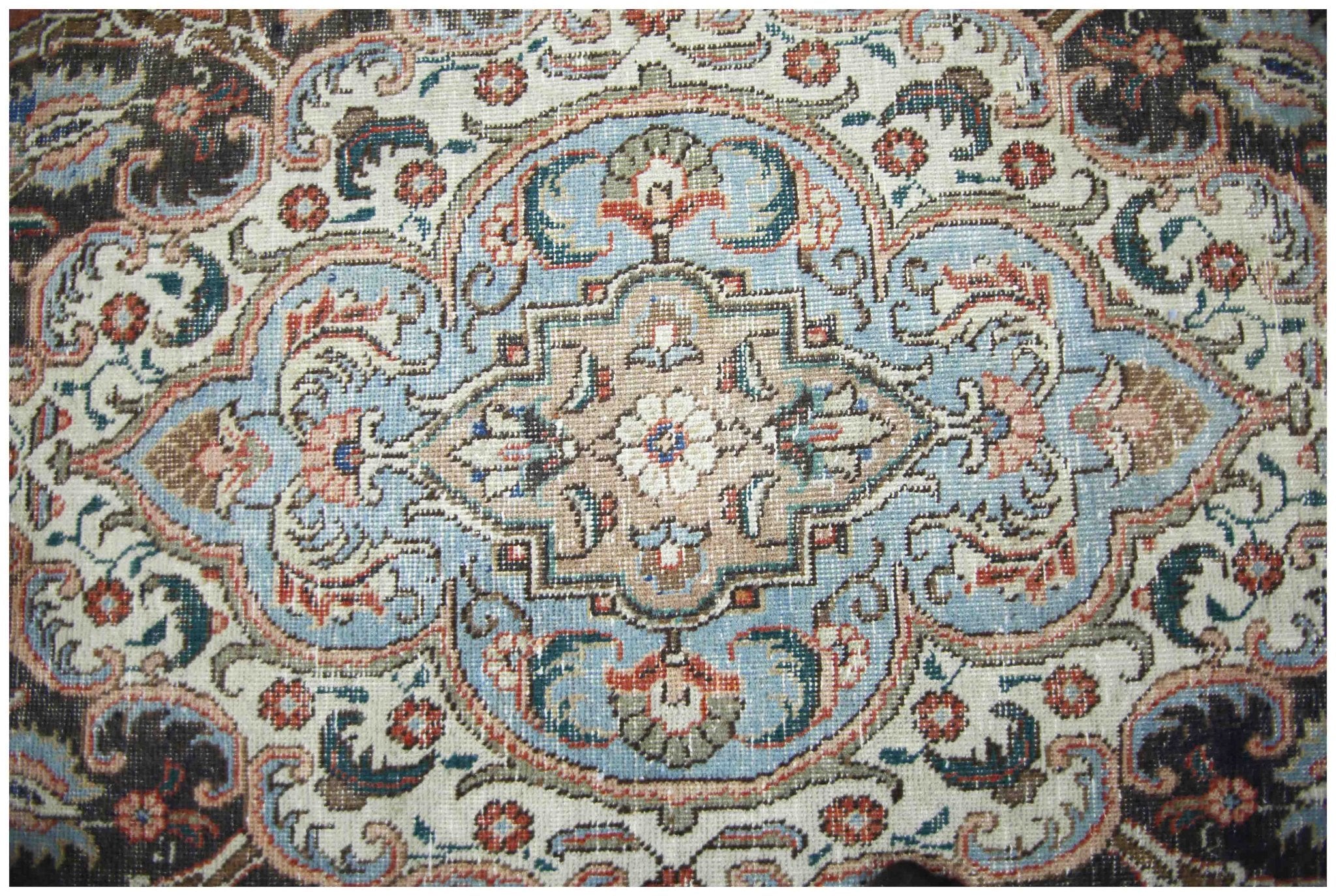 Handmade Vintage Persian Tabriz Rug | 405 x 292 cm | 13'3" x 9'7" - Najaf Rugs & Textile