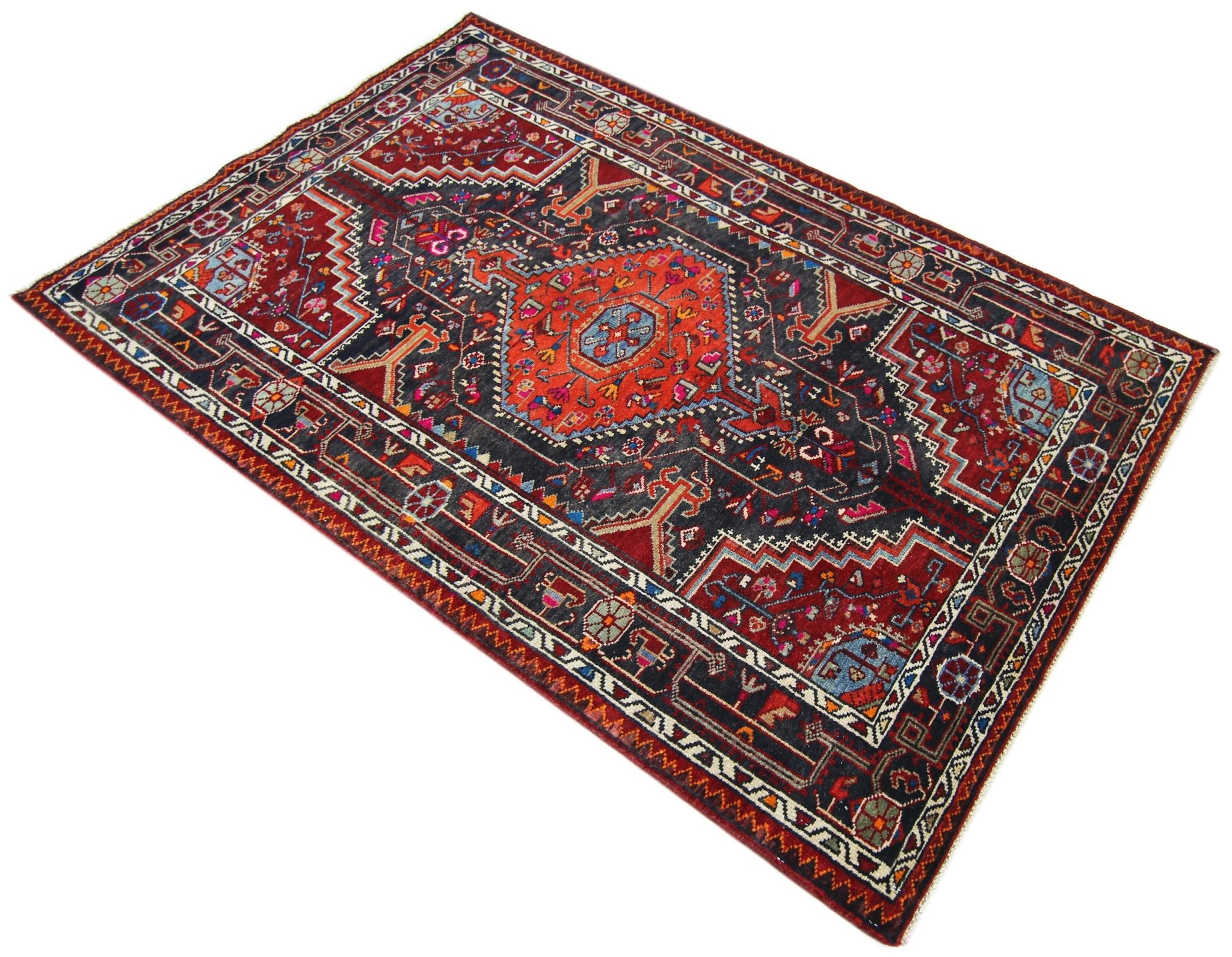 Handmade Vintage Persian Toyserkan Rug | 166 x 107 cm | 5'5" x 3'6" - Najaf Rugs & Textile