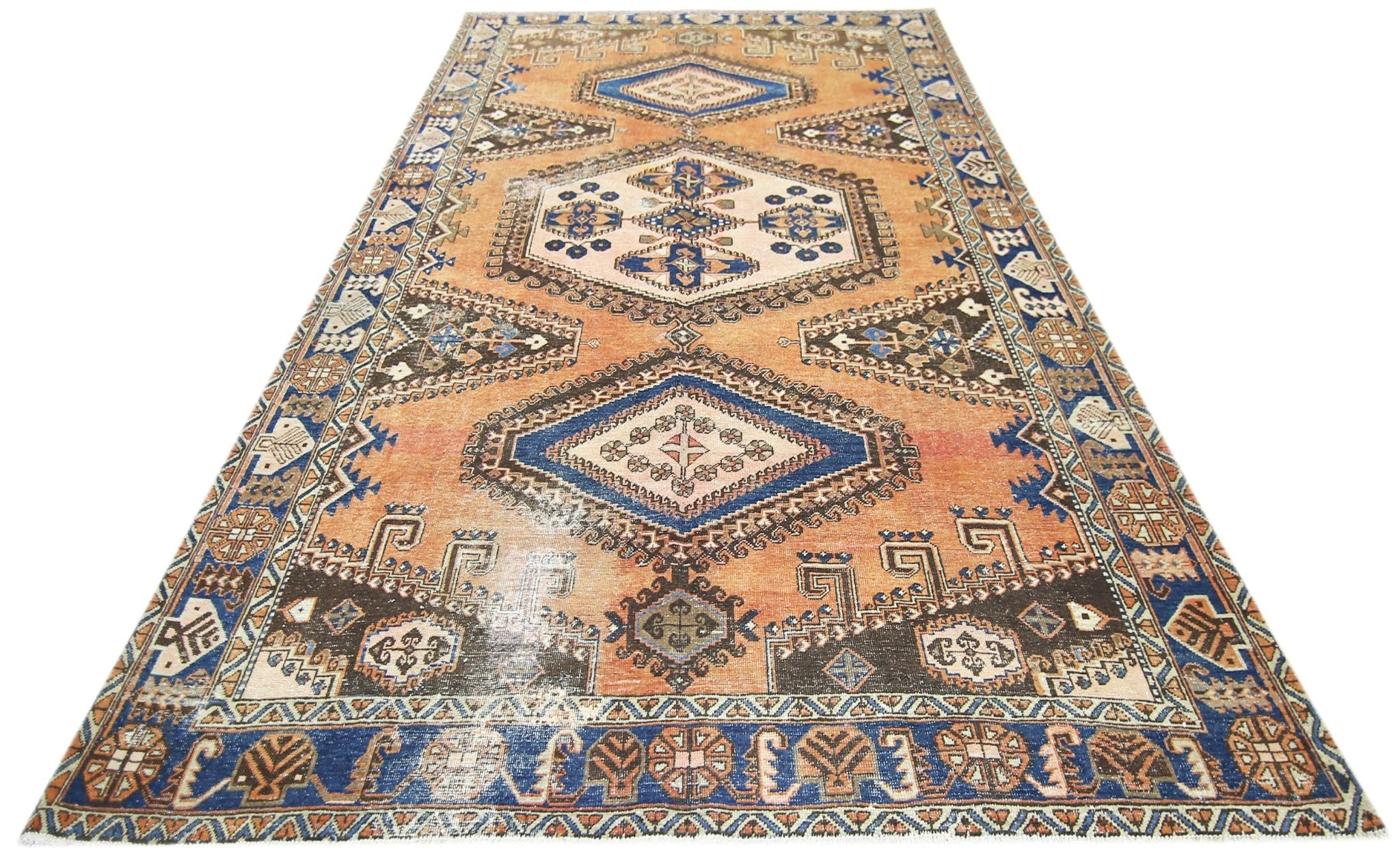 Handmade Vintage Persian Viss Rug | 317 x 210 cm | 10'5" x 6'11" - Najaf Rugs & Textile