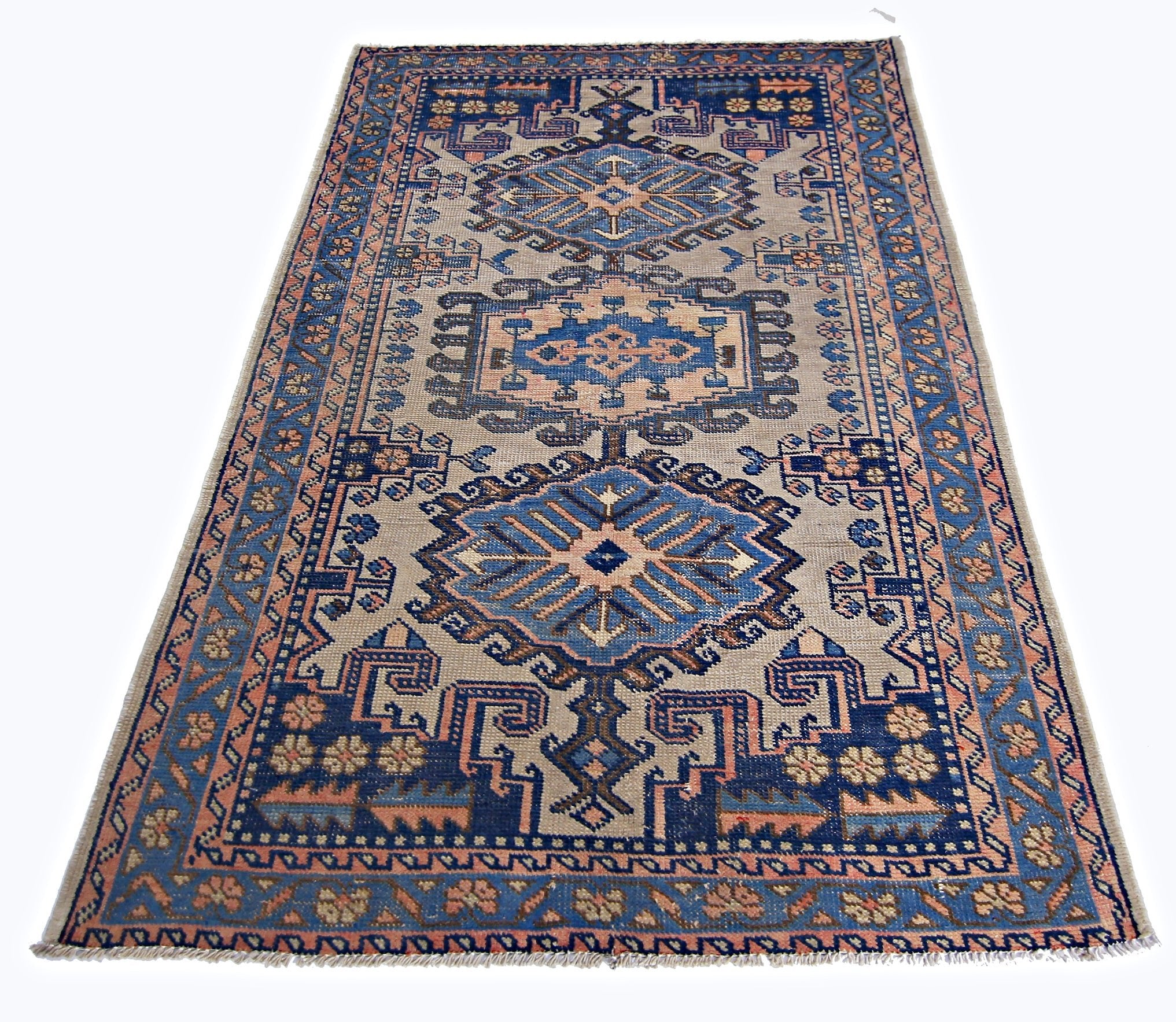 Handmade Vintage Persian Wiss Rug | 154 x 102 cm | 5'1" x 3'4" - Najaf Rugs & Textile
