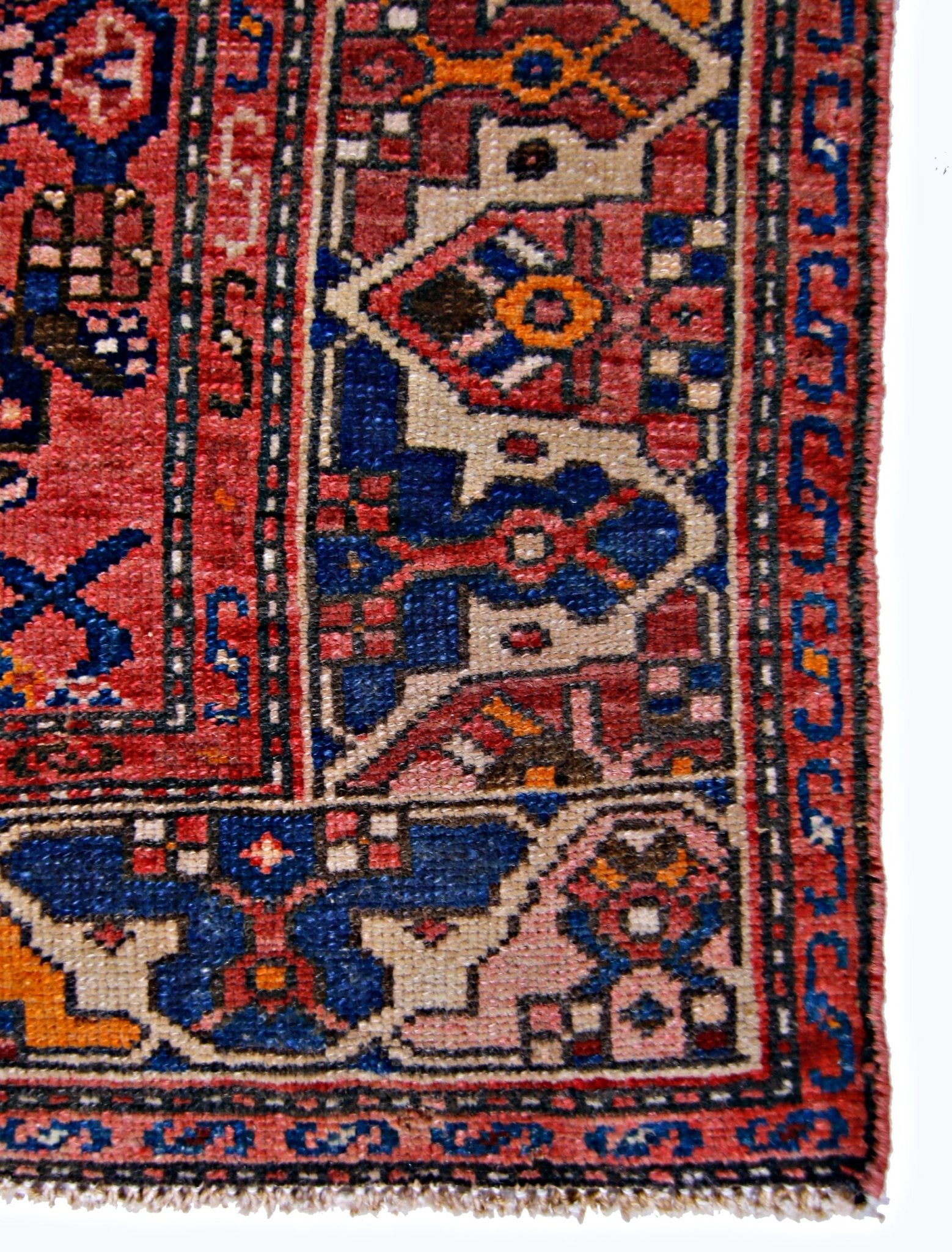 Handmade Vintage Persian Zanjan Rug | 205 x 130 cm | 6'9" x 4'3" - Najaf Rugs & Textile